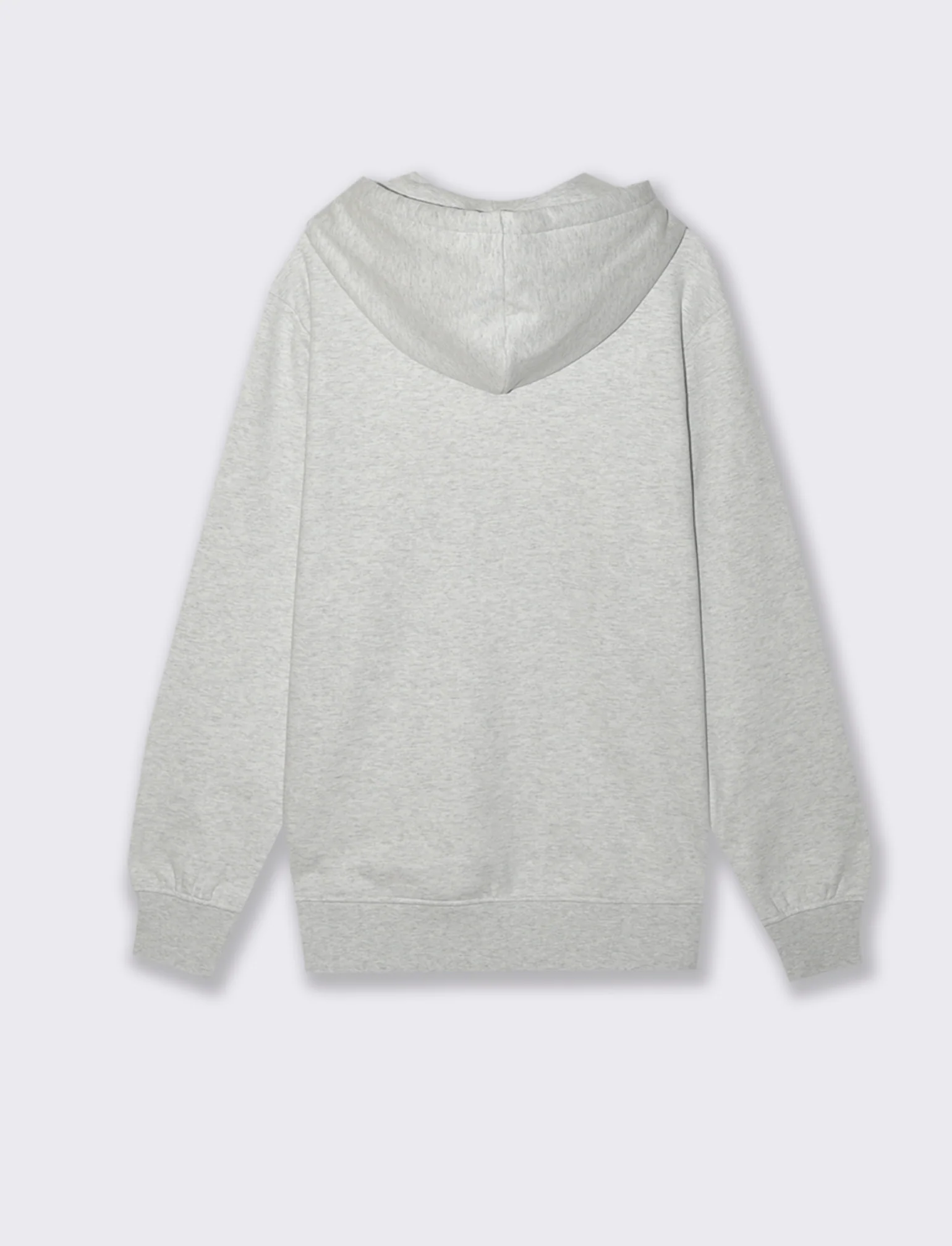 FELPA CON CAPPUCCIO CON STAMPA CRACK - Grigio melange - Image 2