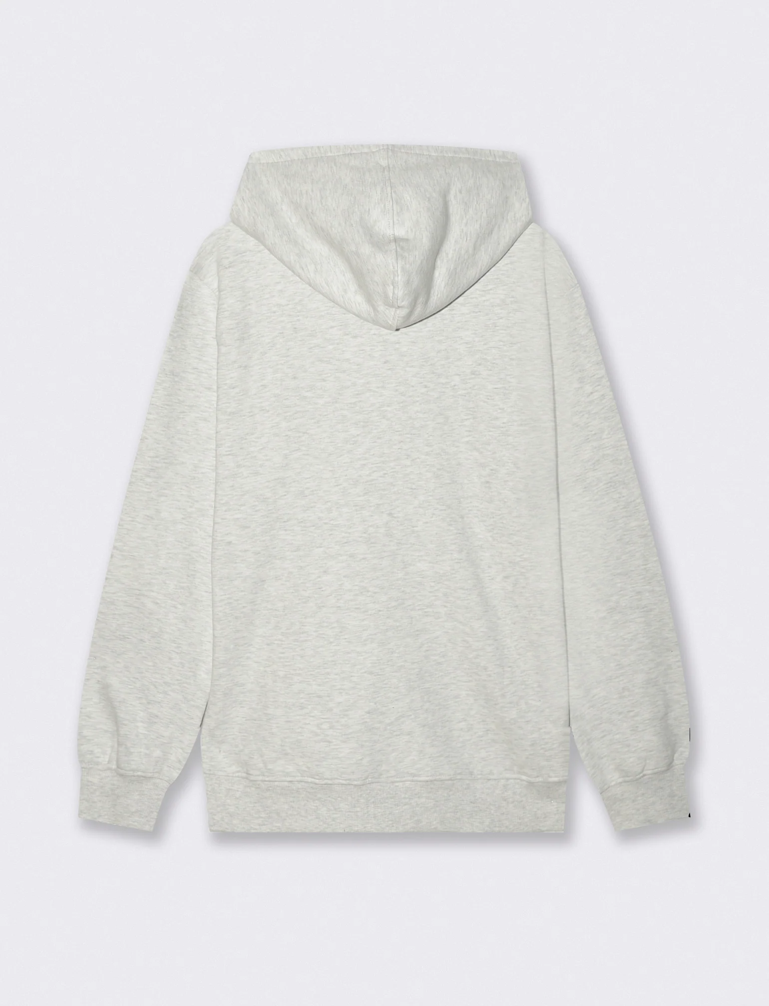 FELPA CON CAPPUCCIO CON STAMPA FLOCK - Grigio mel. - Image 4