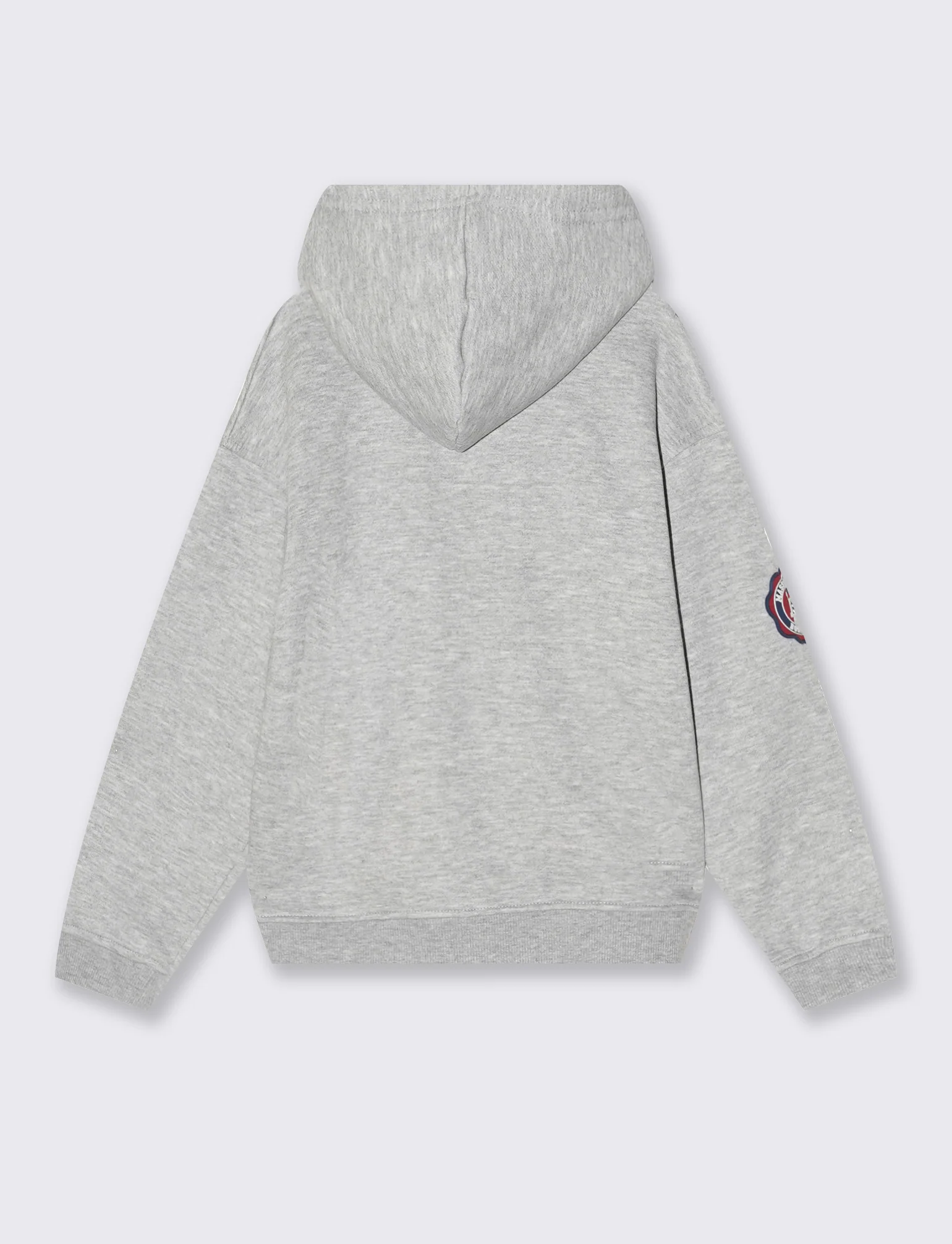 Felpa con cappuccio dallo stile college - Grigio mel. - Image 2