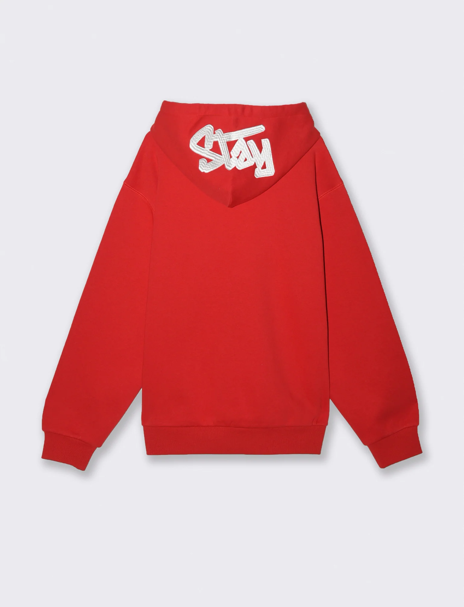 FELPA CON CAPPUCCIO E RICAMO - Rosso - Image 5