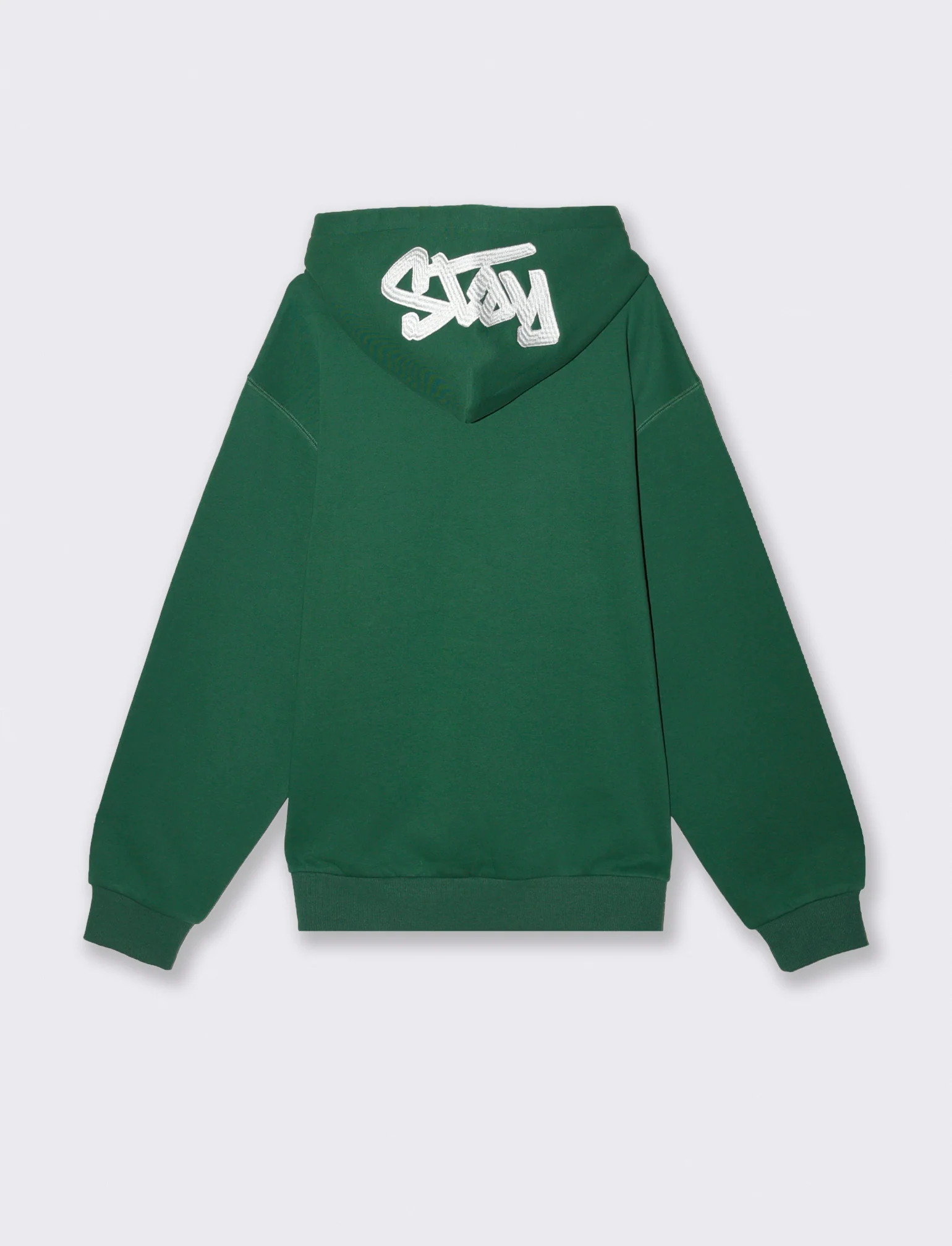 FELPA CON CAPPUCCIO E RICAMO - Verde - Image 2