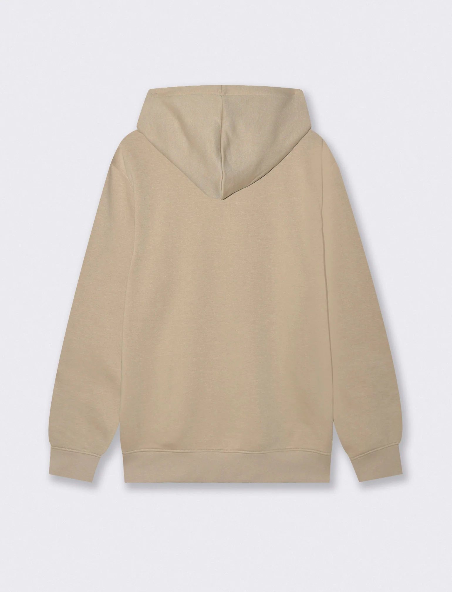 FELPA CON CAPPUCCIO E STAMPA A RILIEVO - Beige - Image 3