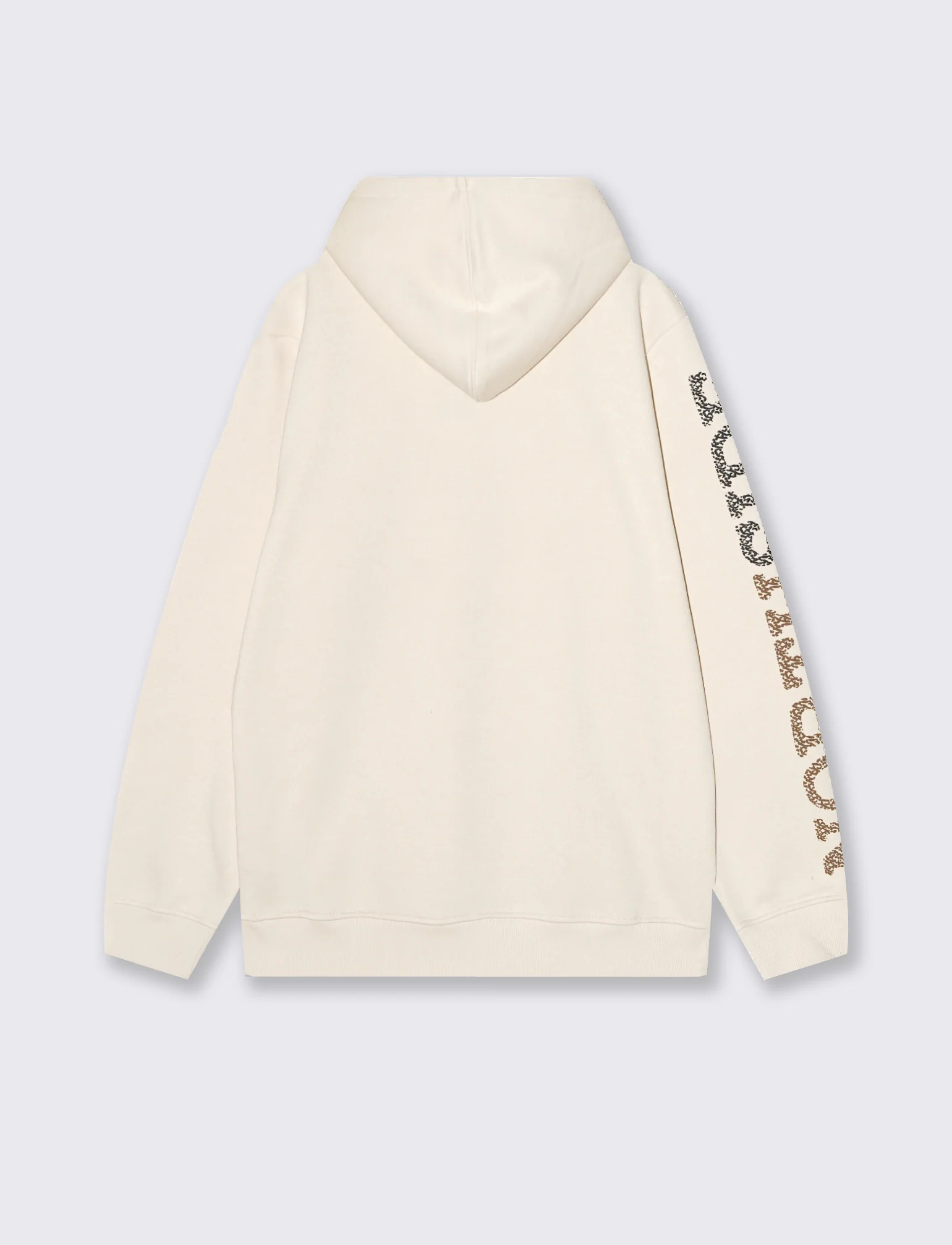 FELPA CON CAPPUCCIO E STAMPA - Beige - Image 5
