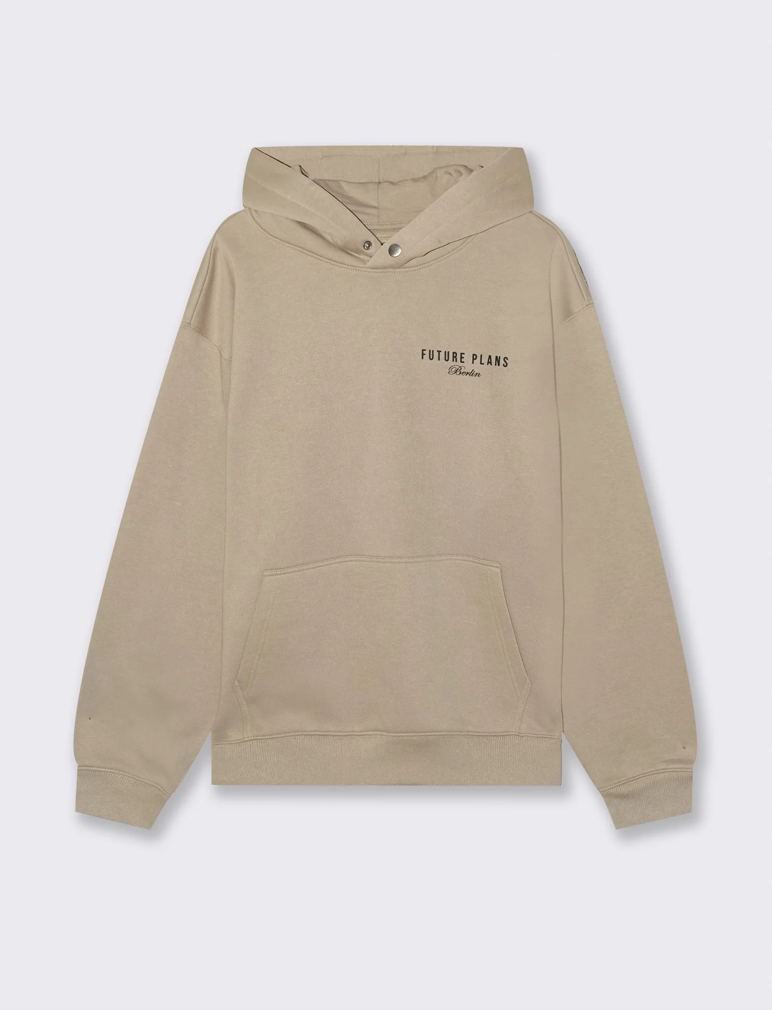 FELPA CON CAPPUCCIO E STAMPE - Beige