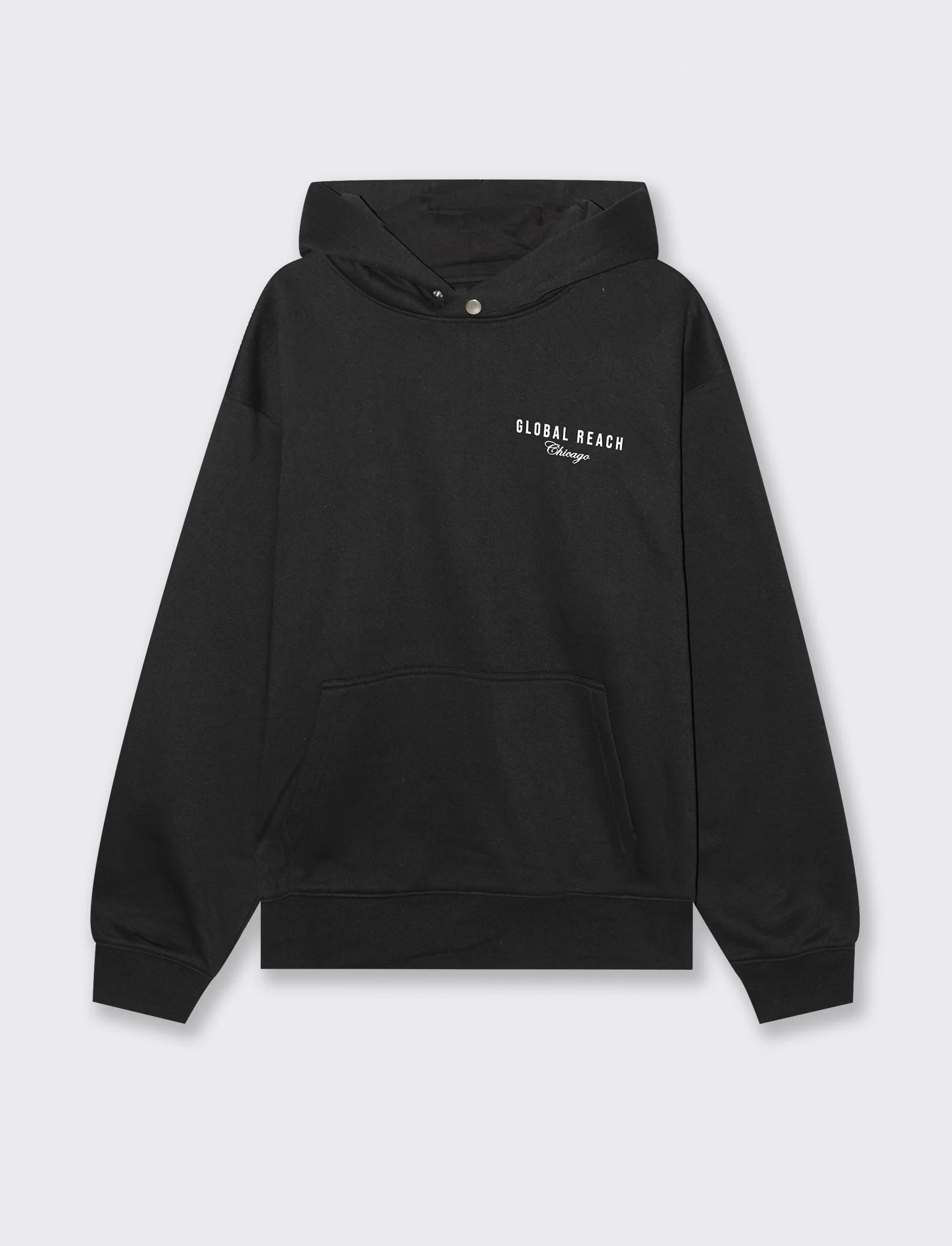 FELPA CON CAPPUCCIO E STAMPE - Nero