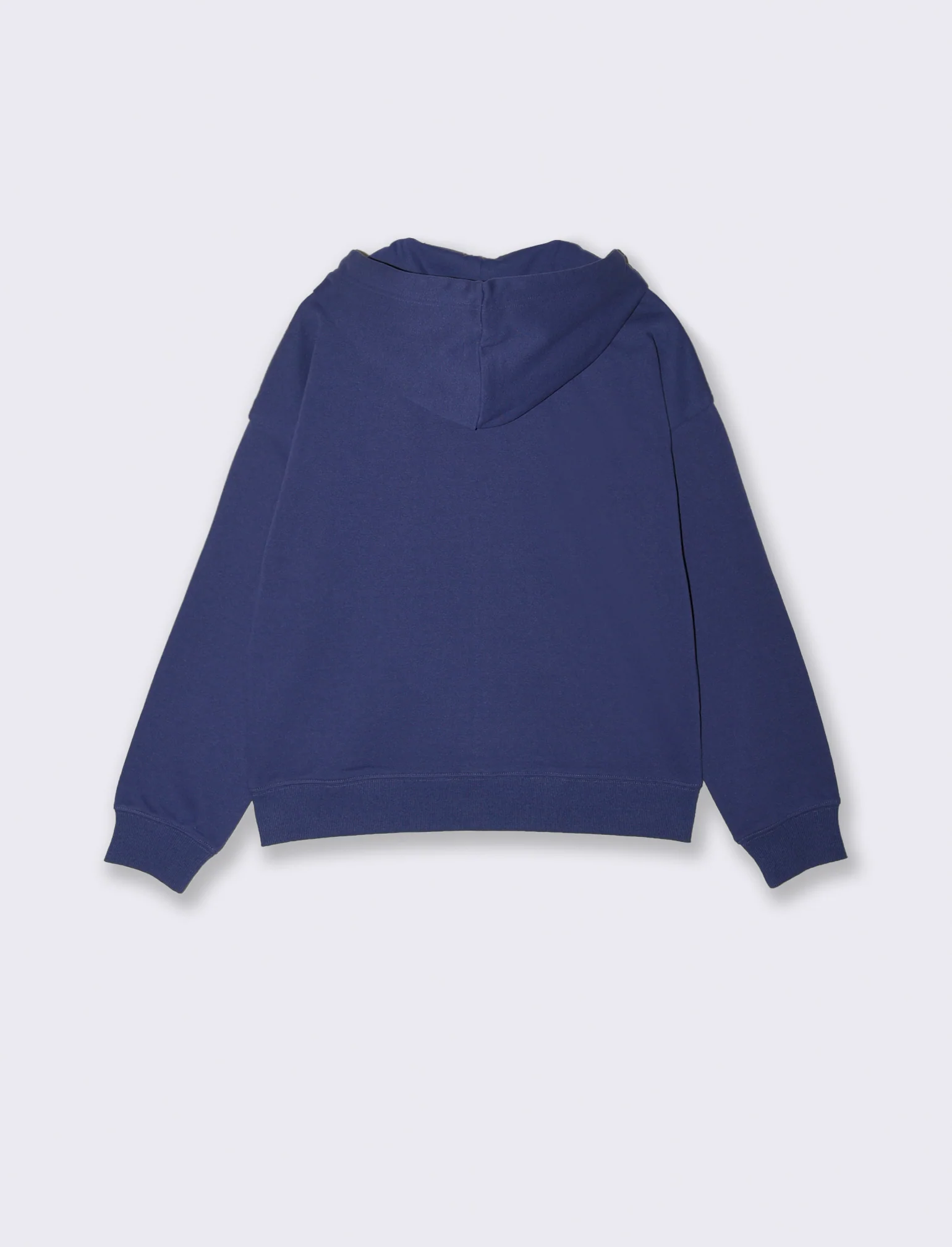 FELPA CON CAPPUCCIO E ZIP - Blu scuro - Image 3