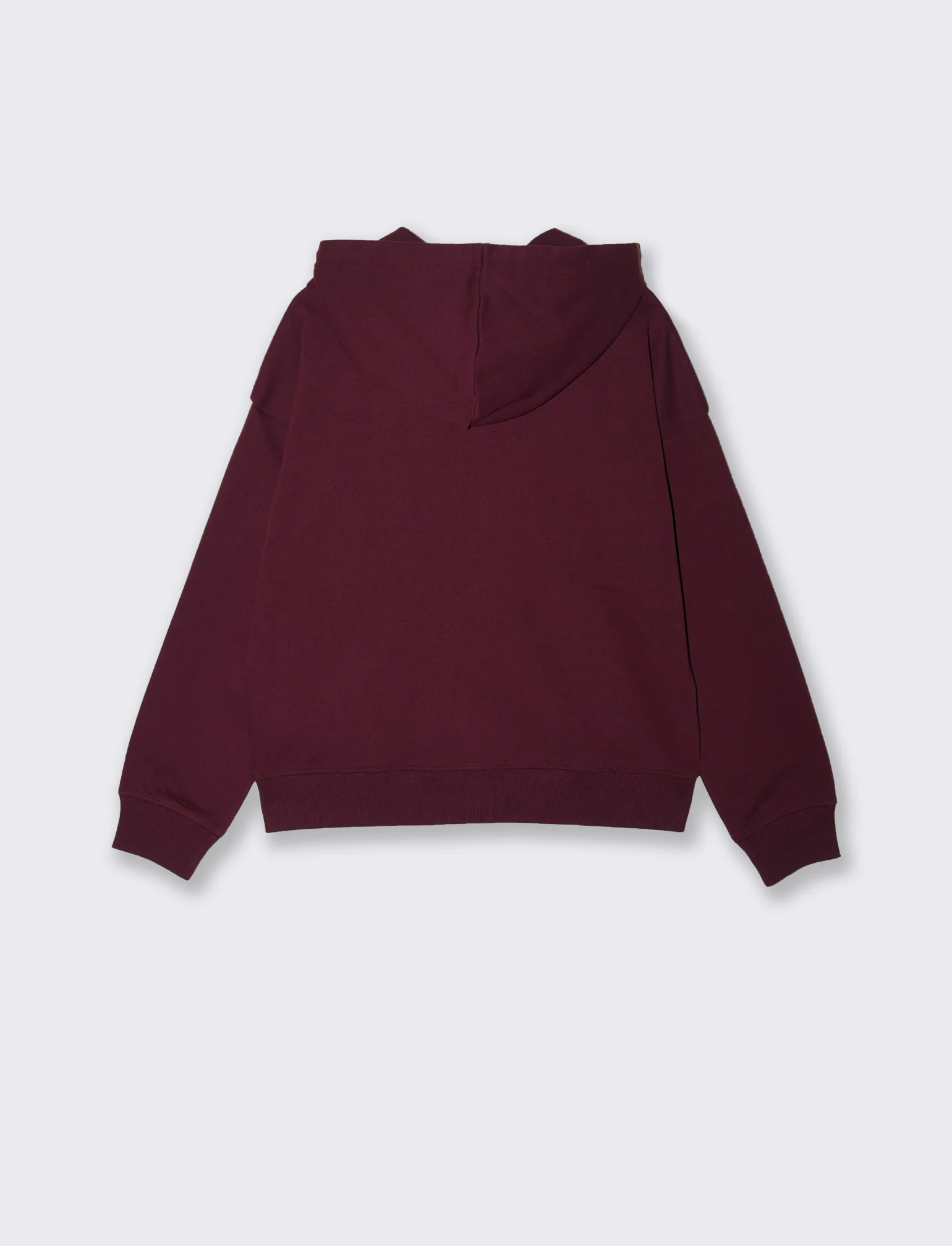 FELPA CON CAPPUCCIO E ZIP - Bordeaux - Image 3