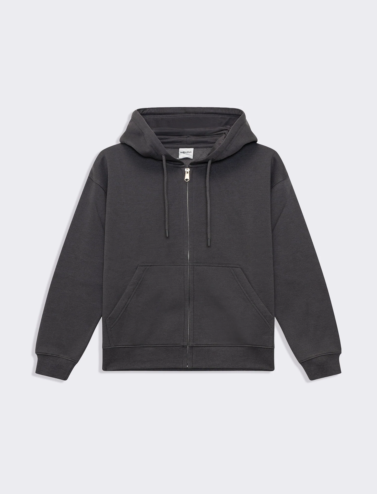Felpa con cappuccio e zip da donna - Grigio piombo