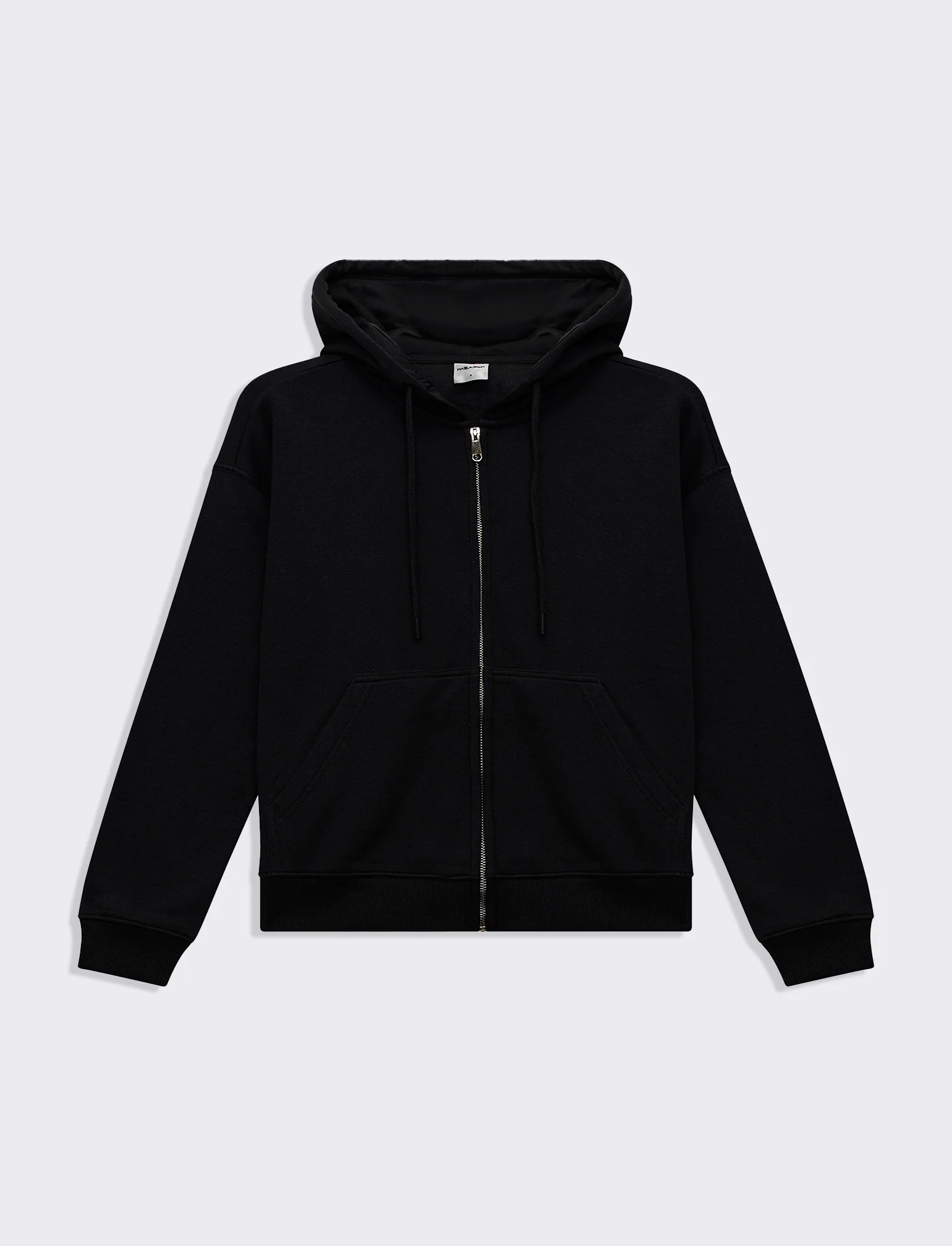 Felpa con cappuccio e zip da donna - Nero