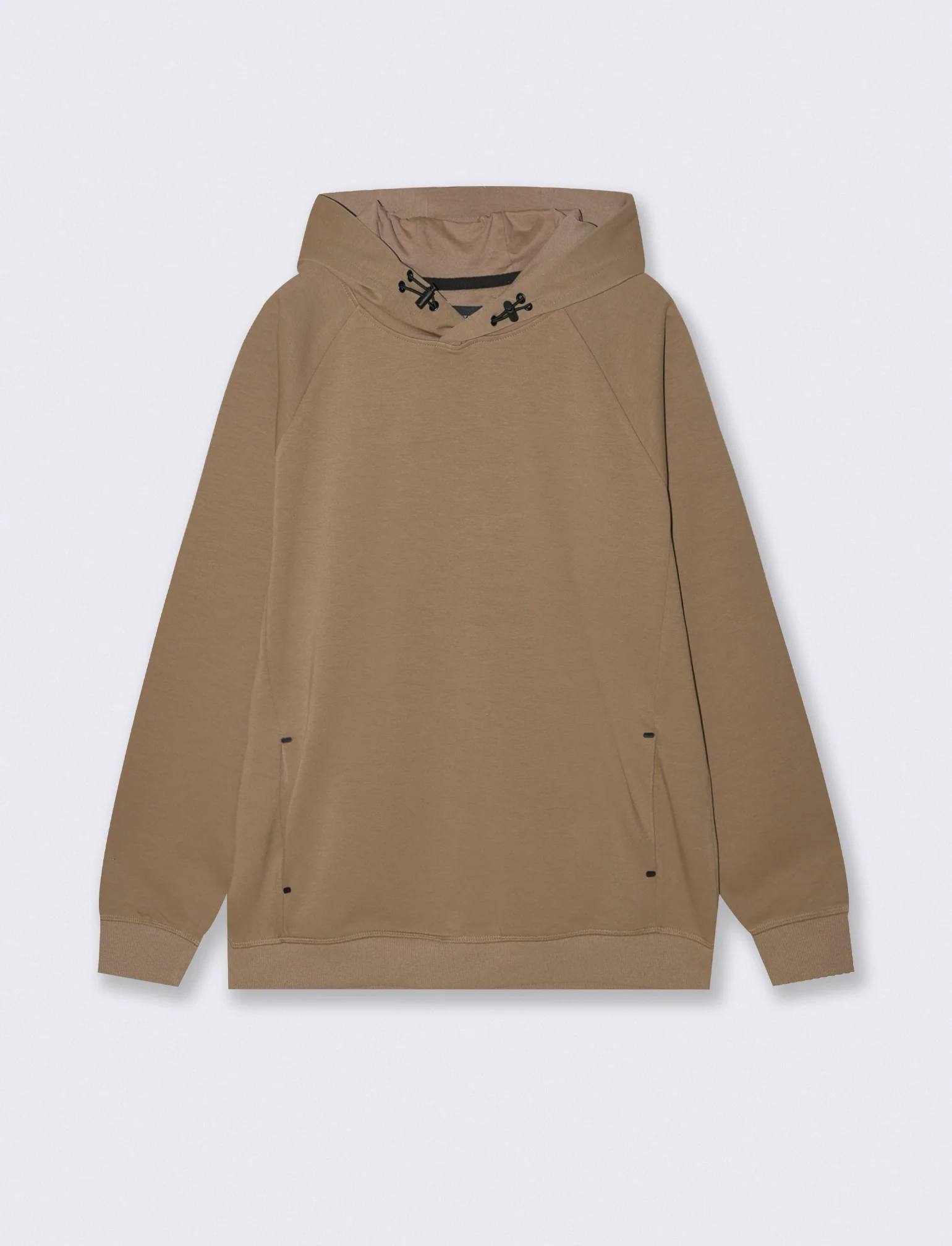 FELPA  CON CAPPUCCIO IN INTERLOCK CON CERNIERA - Grigio tortora