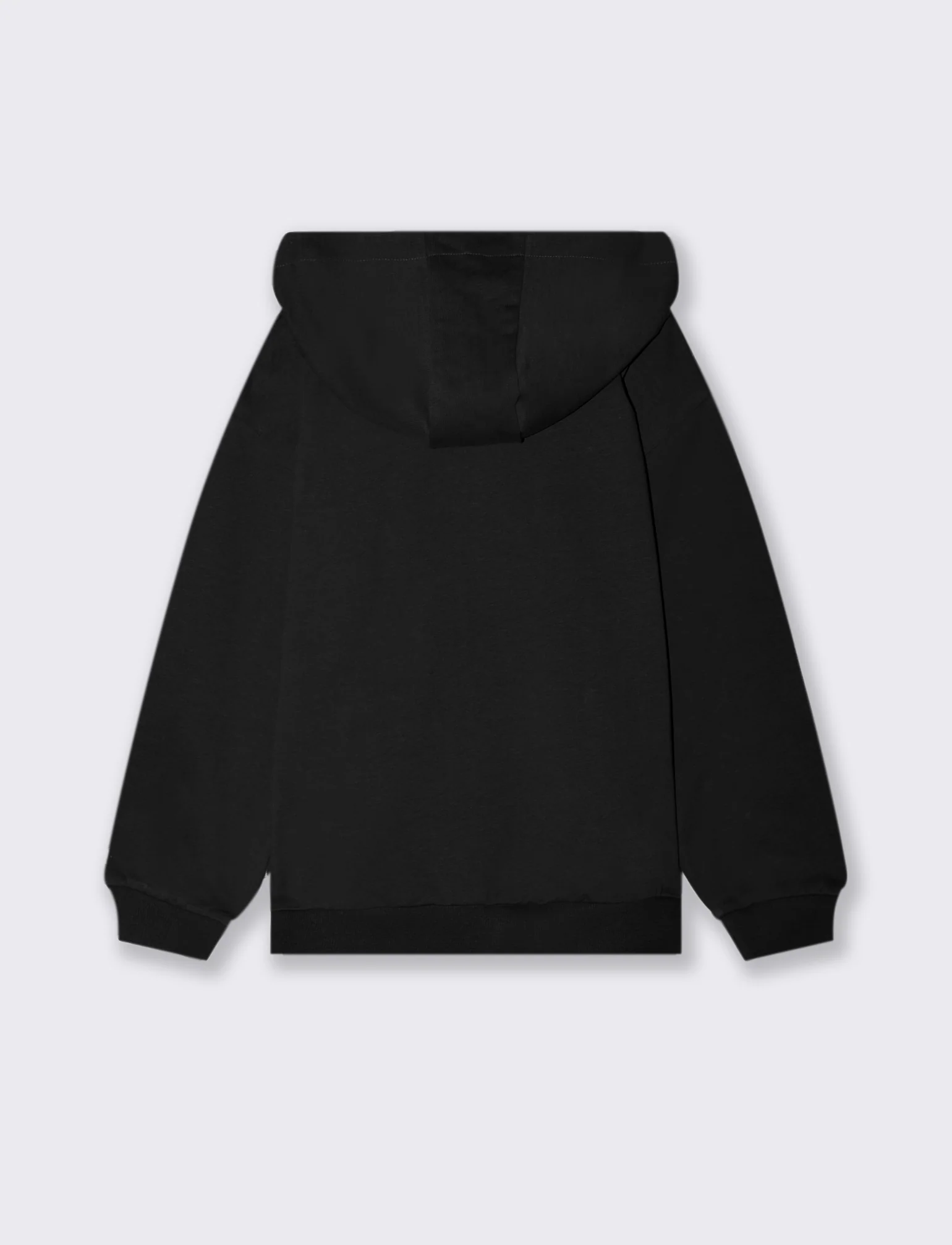 FELPA CON CAPPUCCIO - Nero - Image 2