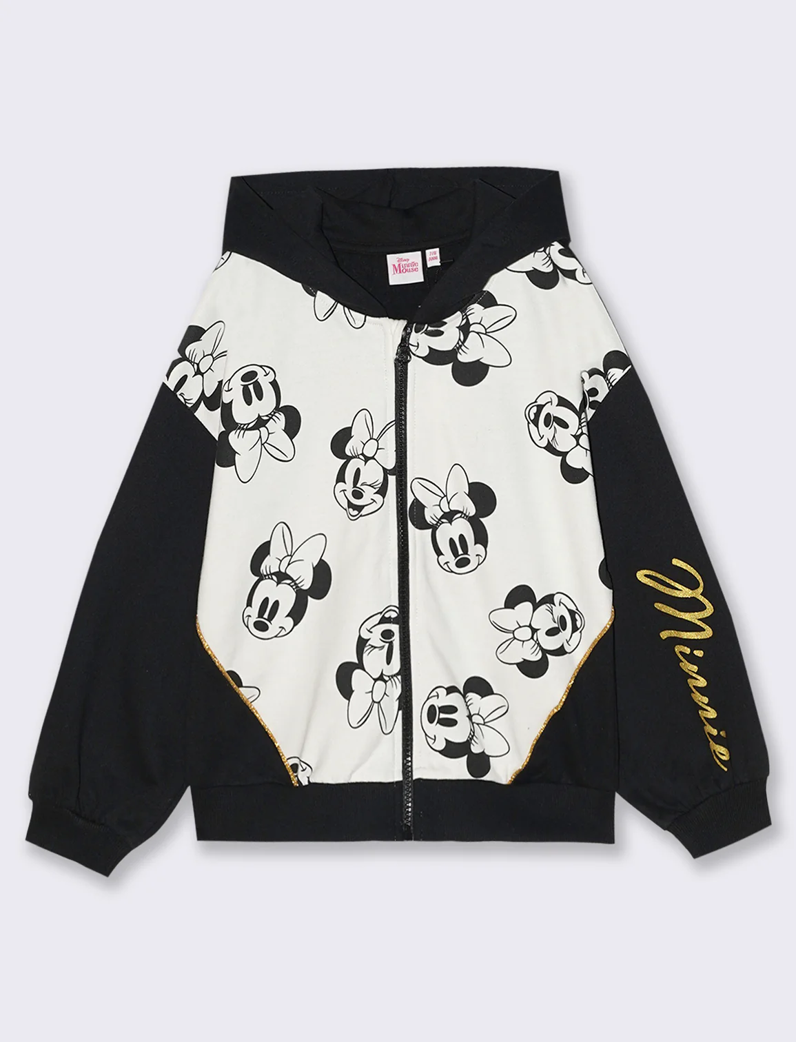 Felpa con zip e cappuccio Disney Minnie - Nero - Image 2
