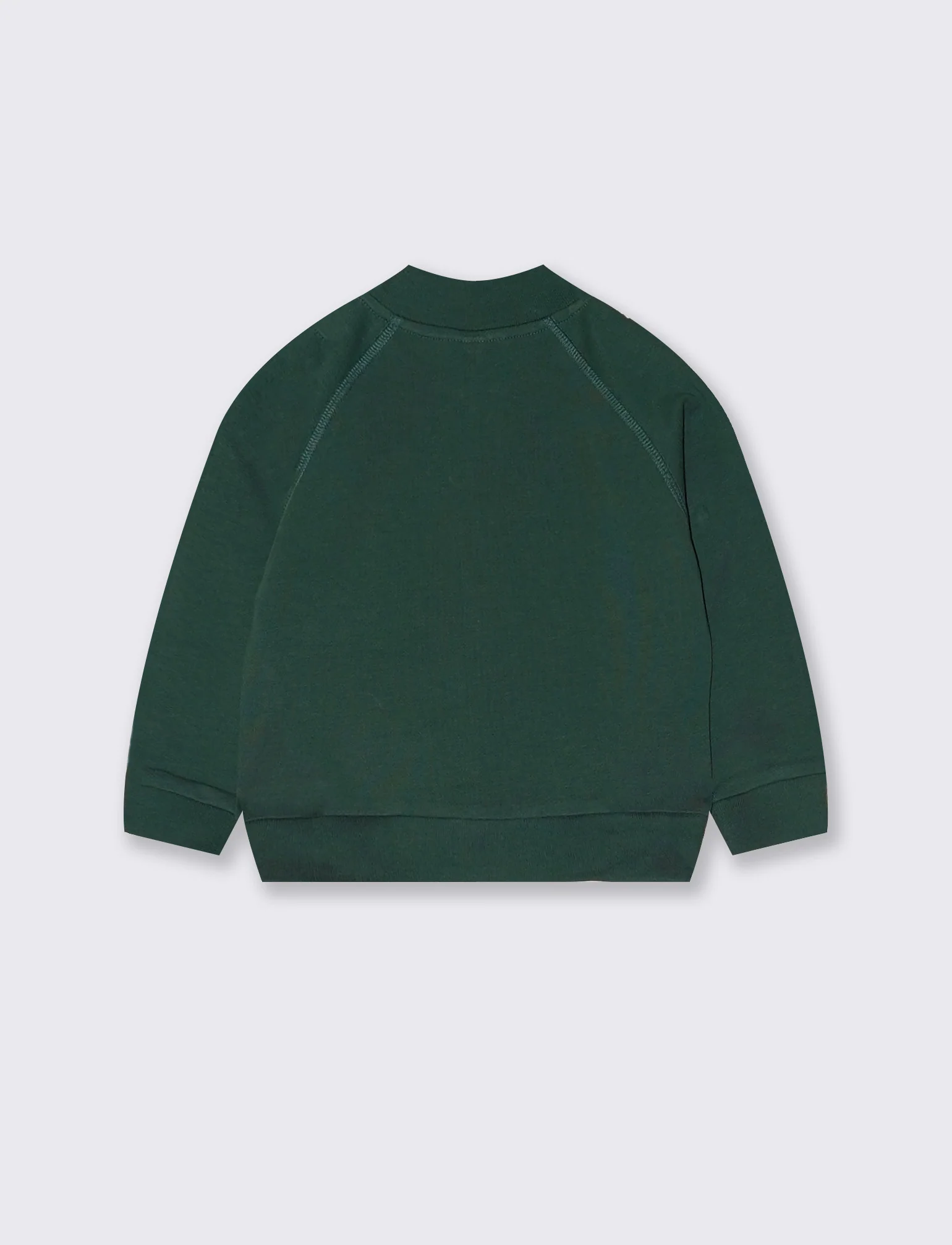 Felpa con zip e patch sul fondo - Verde abete - Image 2