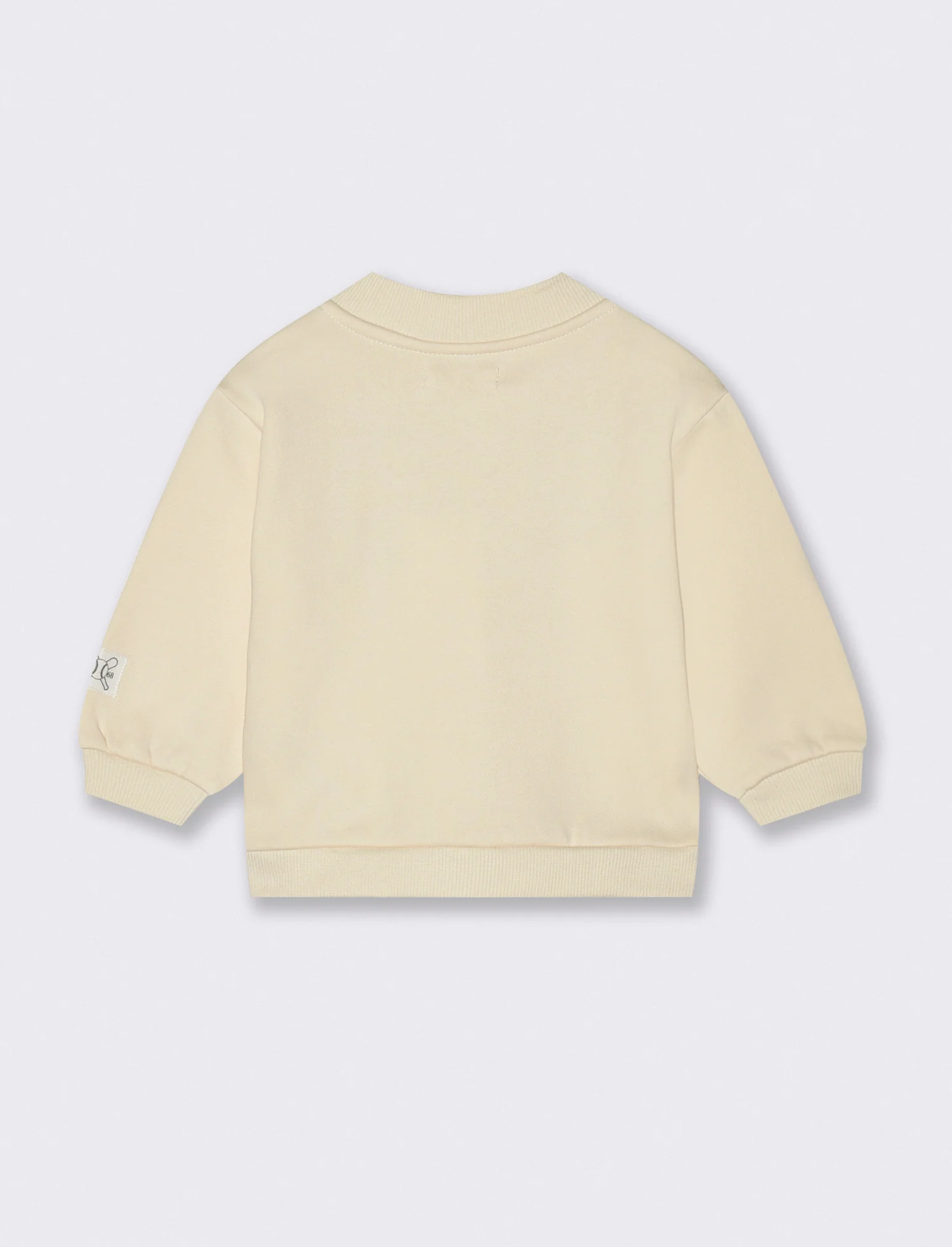 Felpa con zip e tasca da neonato - Beige - Image 2