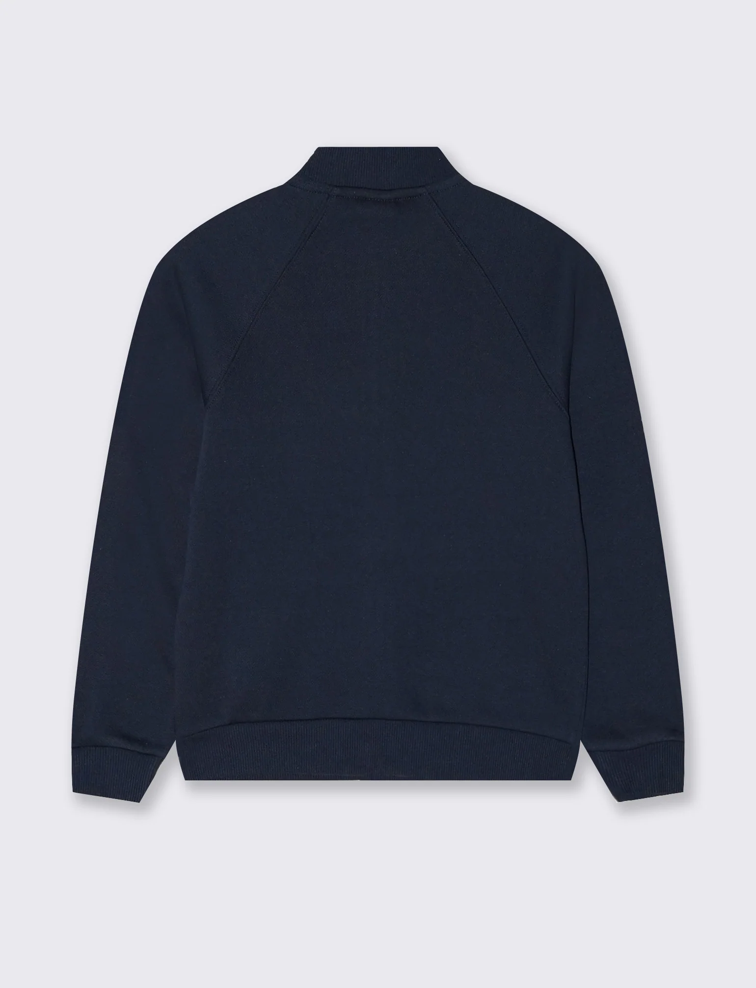 Felpa con zip e tascone frontale - Blu - Image 2