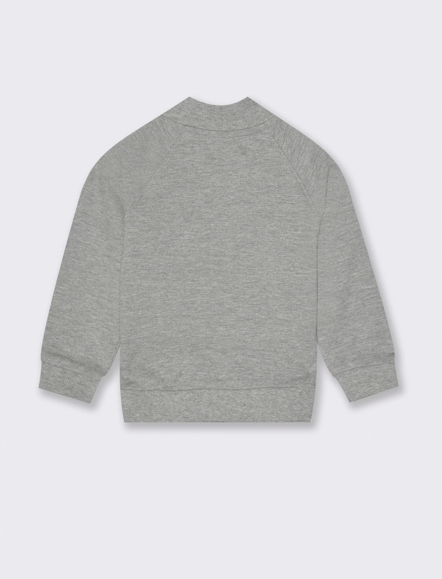 Felpa con zip frontale - Grigio mel. - Image 2