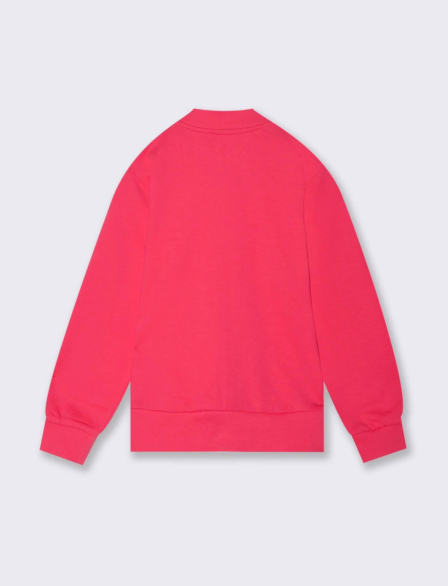 Felpa con zip senza cappuccio da bambina - Fuxia - Image 2