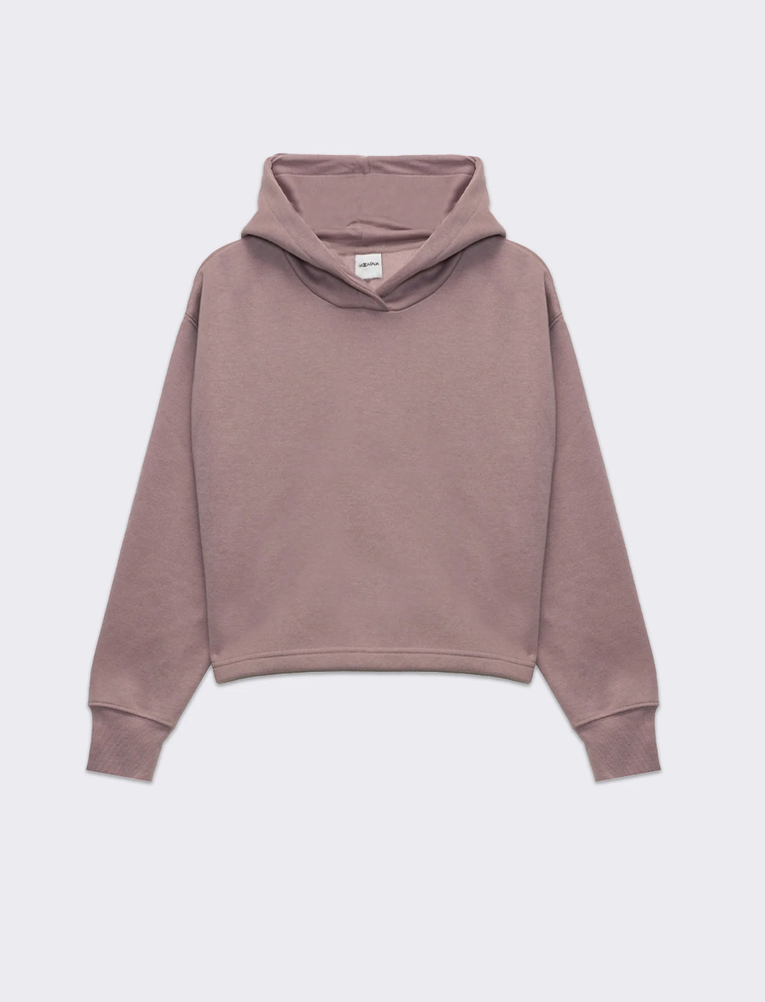 Felpa crop con cappuccio da donna - Rosa antico