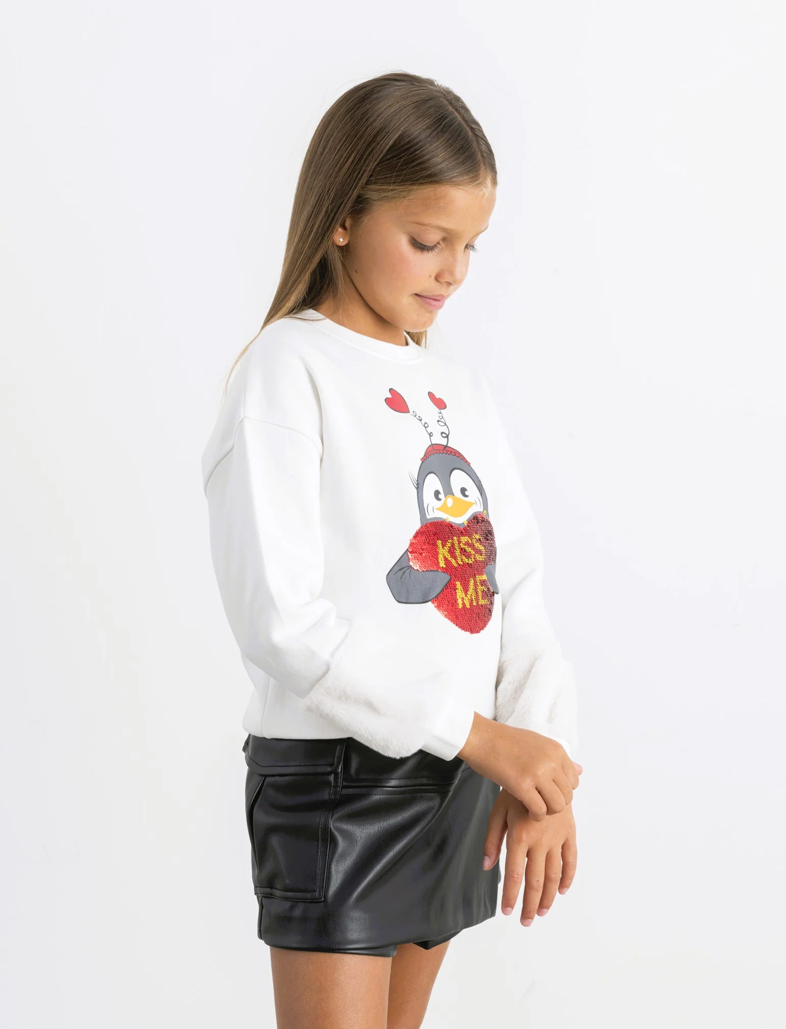 Felpa da bambina - Bianco sporco - Image 4