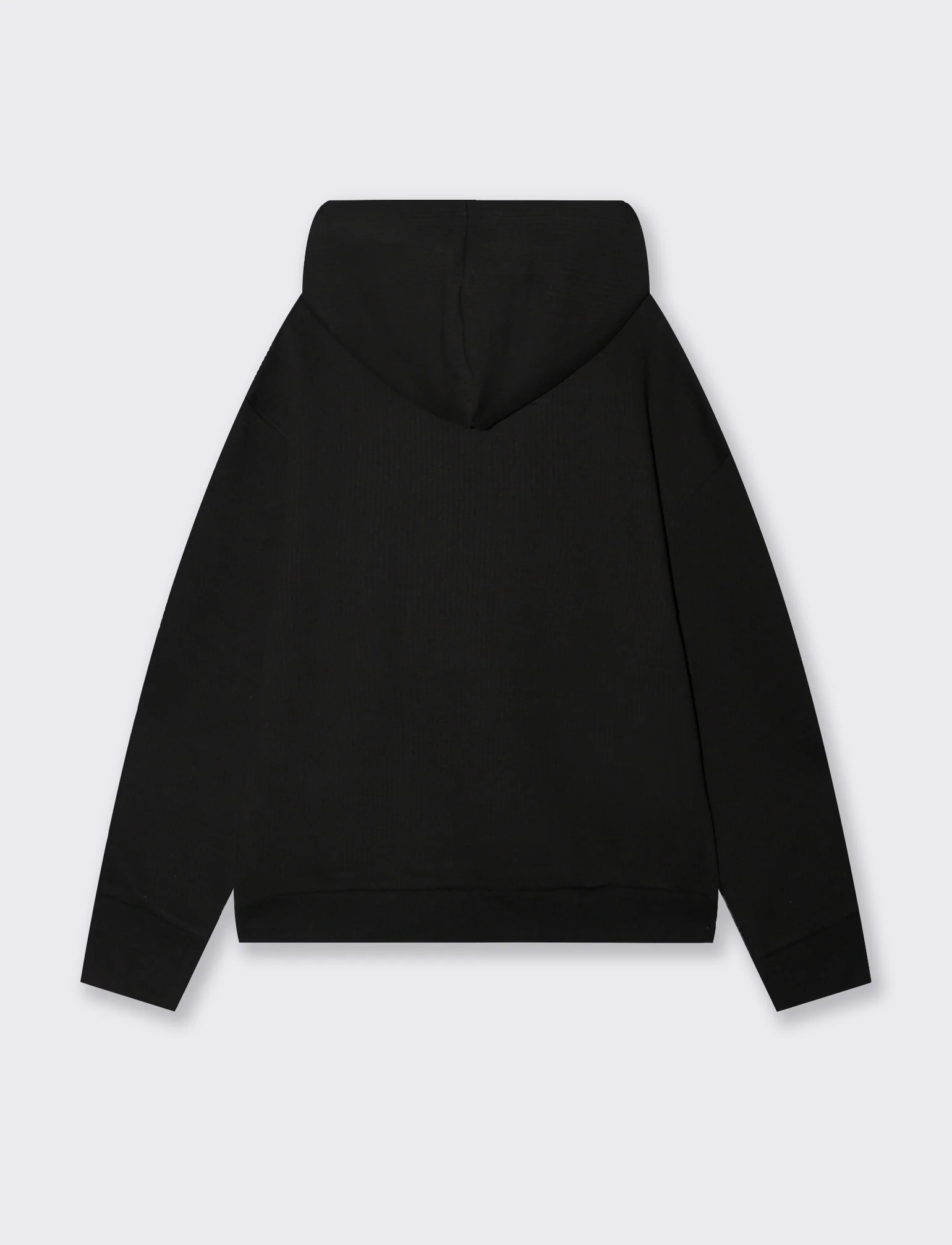 FELPA EFFETTO COSTE BOXY FIT - Nero - Image 2