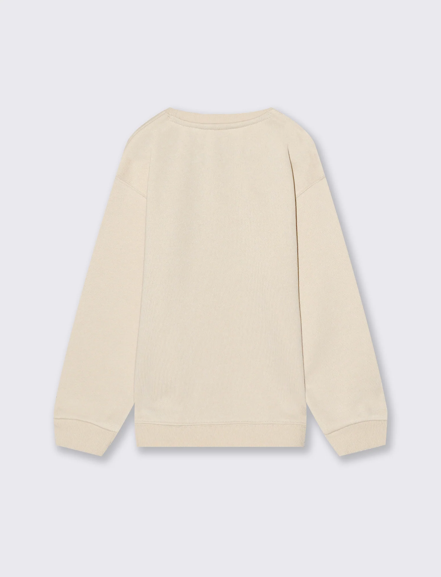 Felpa full zip con stampa. - Beige - Image 3