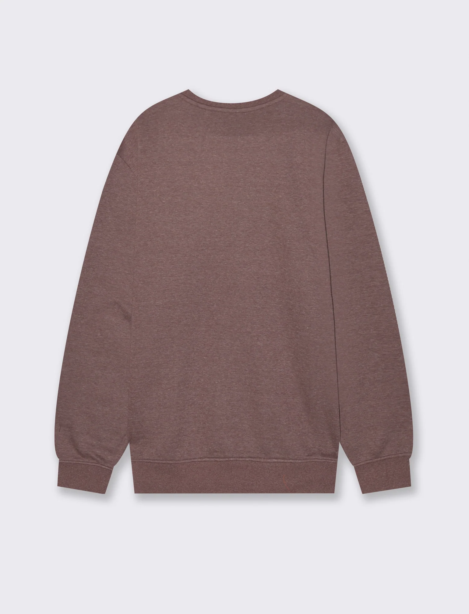 FELPA GIROCOLLO BASIC MELANGE - Bordeaux - Image 3