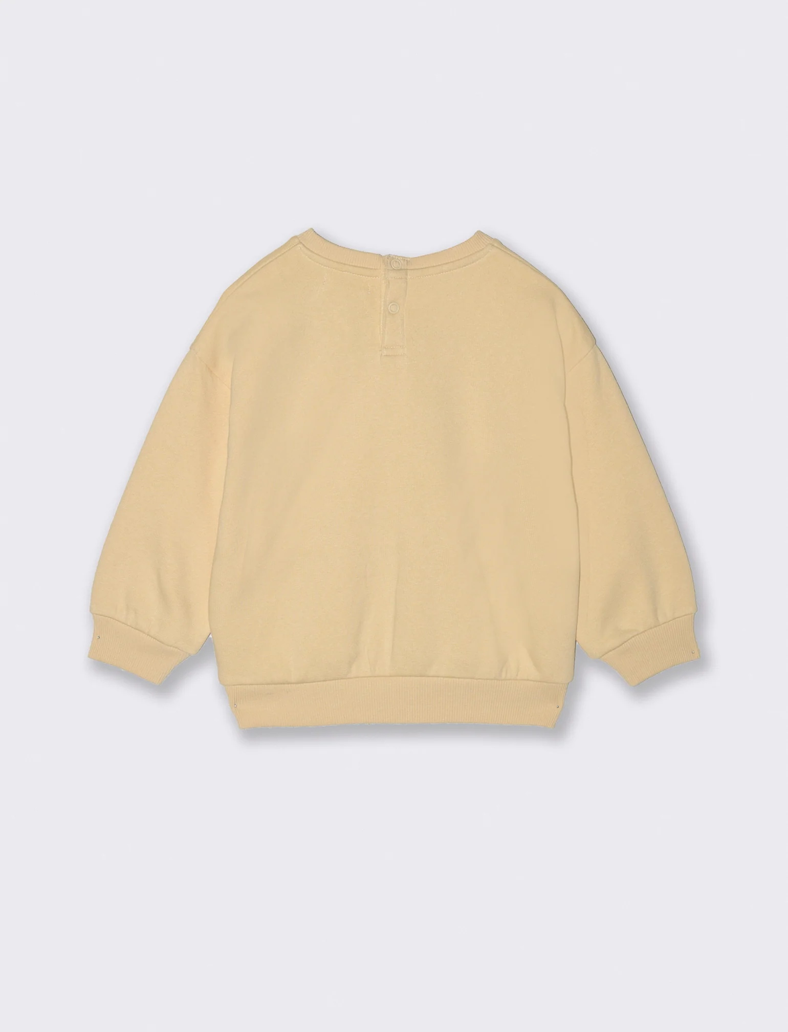 Felpa girocollo con applicazioni - Beige - Image 2