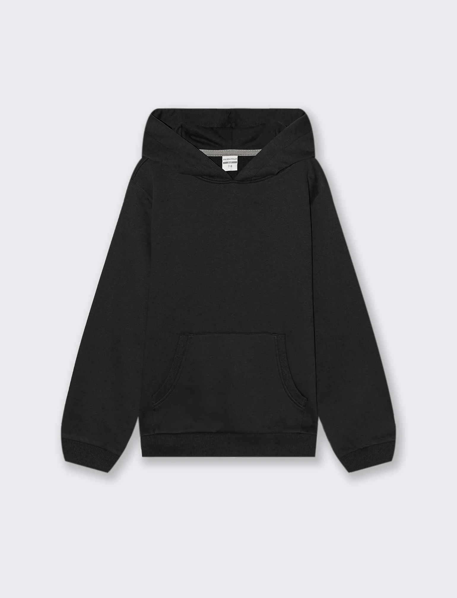 FELPA GIROCOLLO CON CAPPUCCIO - Nero