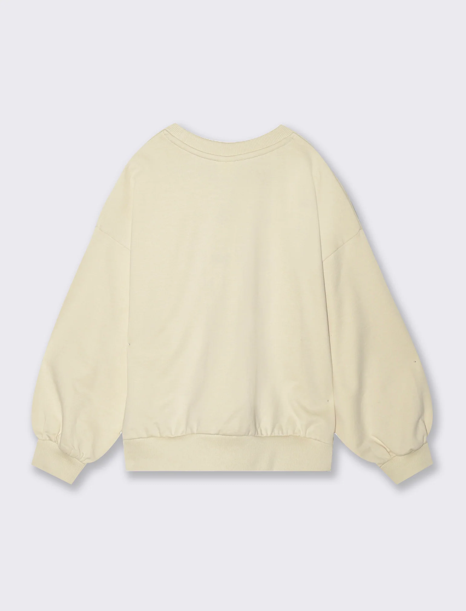 Felpa girocollo da bambina - Beige - Image 2