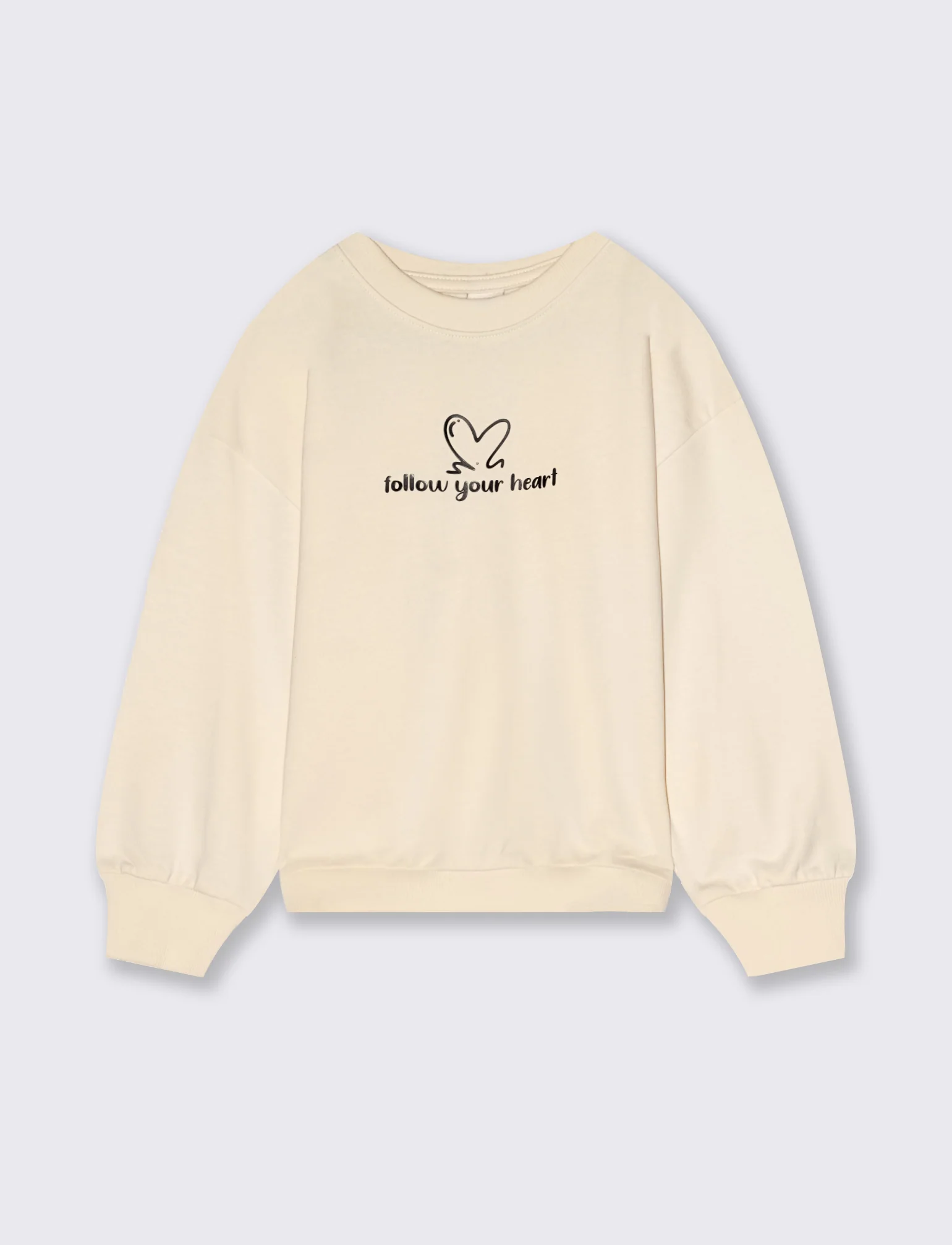 Felpa girocollo in cotone. - Beige - Image 2