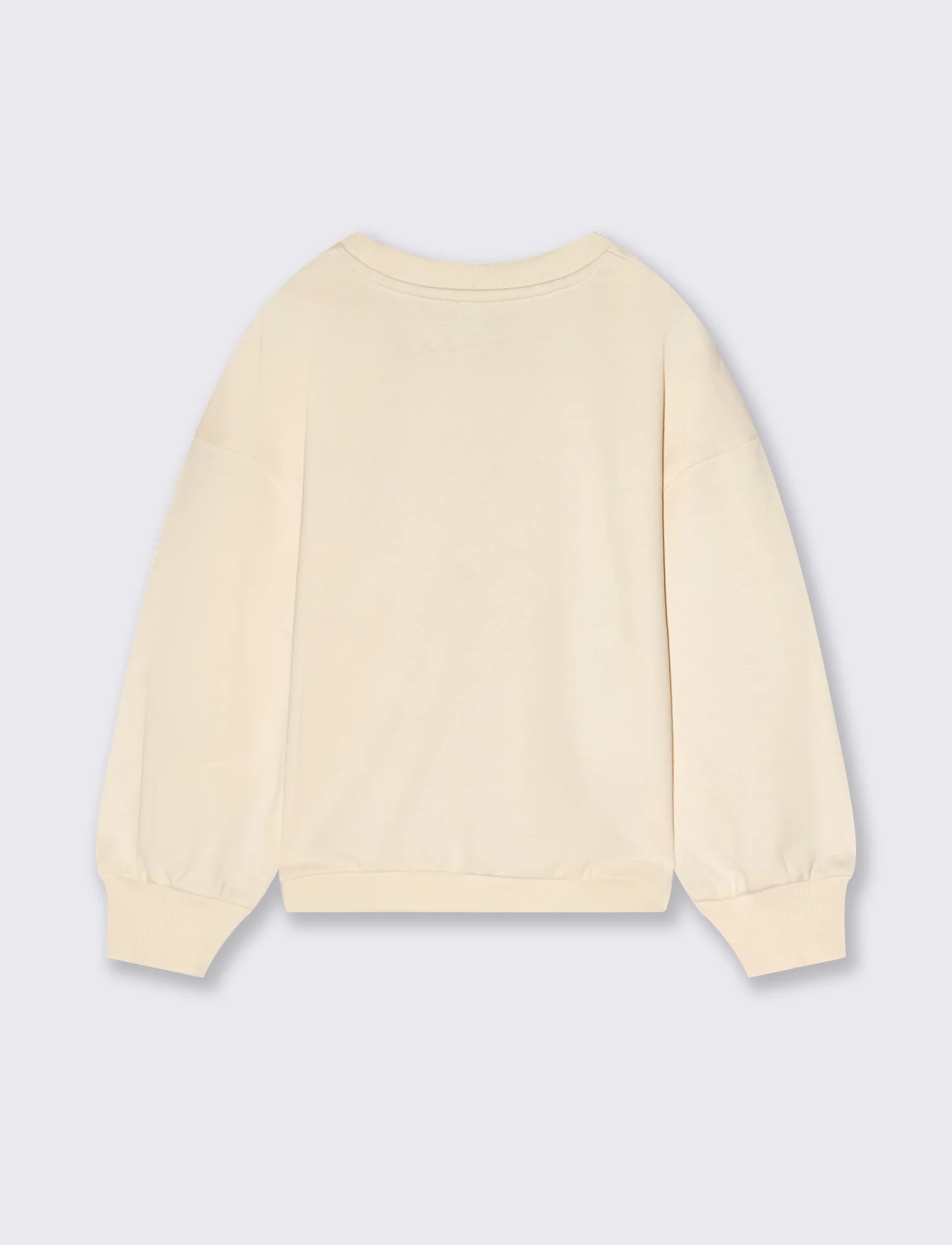 Felpa girocollo in cotone. - Beige - Image 3