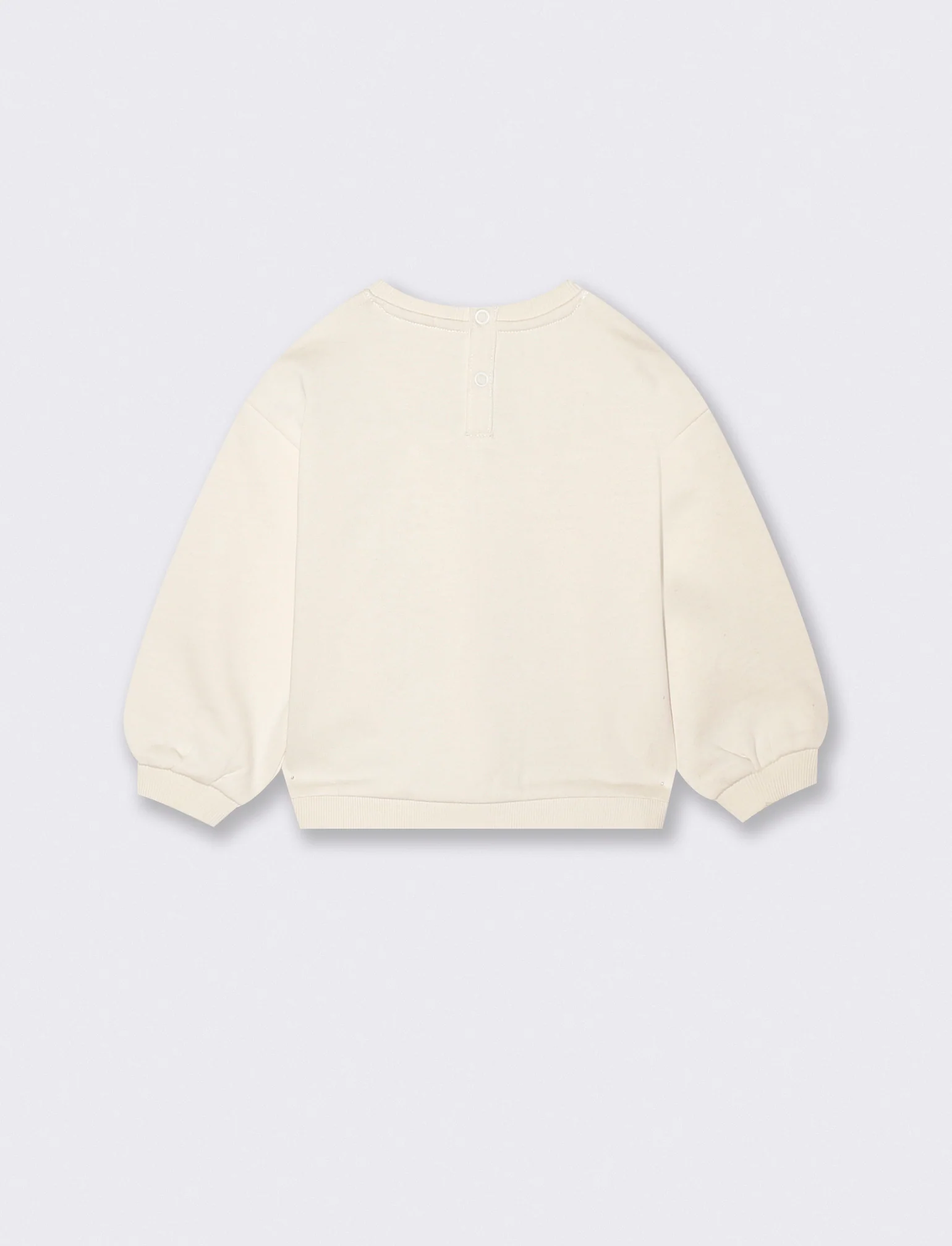 Felpa girocollo in cotone con stile - Beige - Image 2