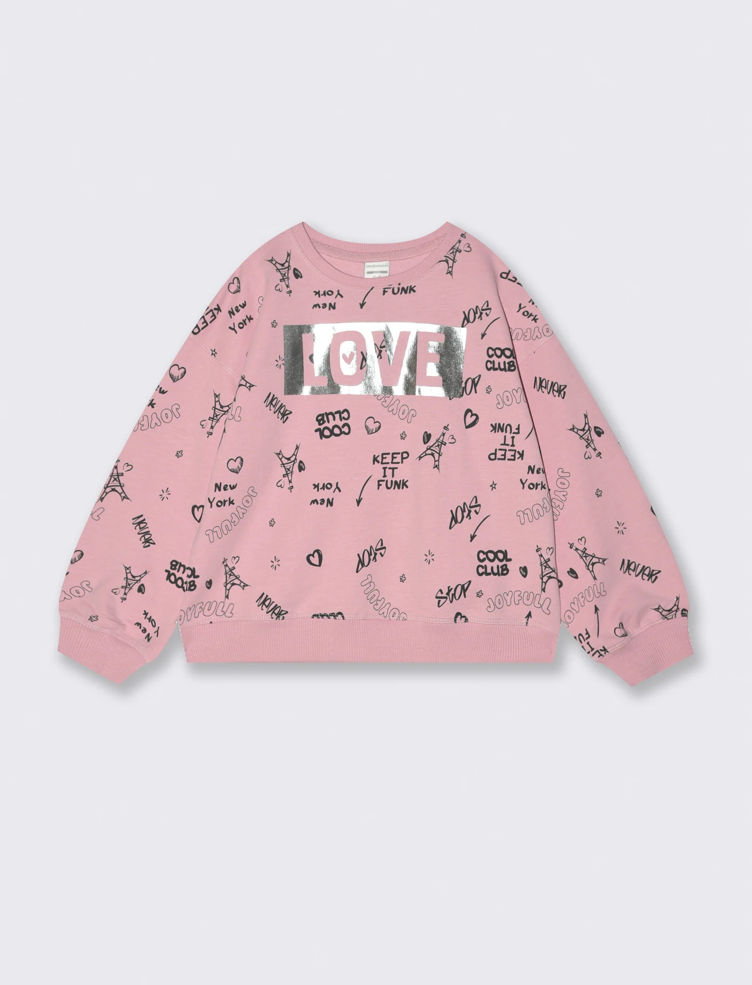 Felpa girocollo in cotone. - Rosa - Image 2