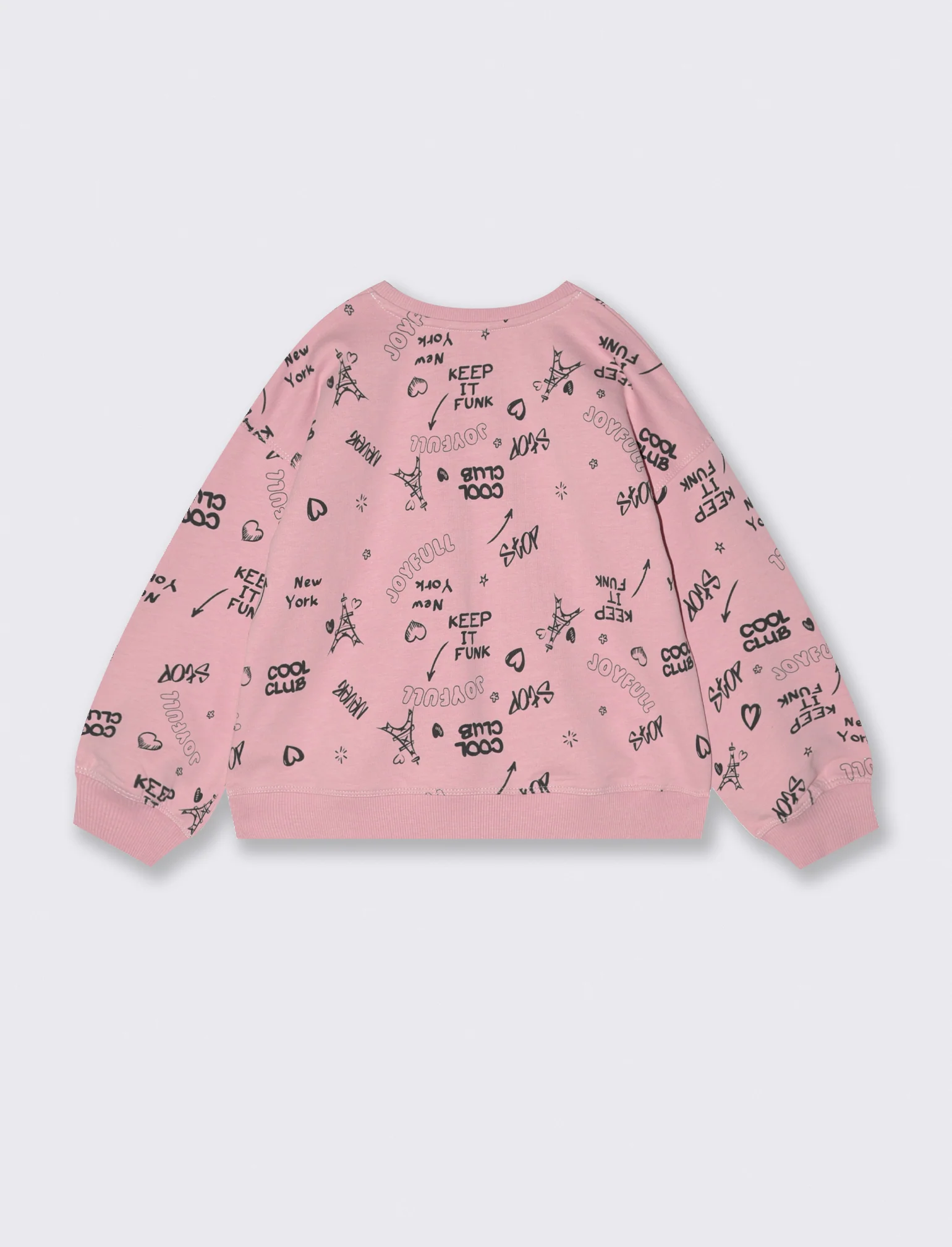 Felpa girocollo in cotone. - Rosa - Image 3