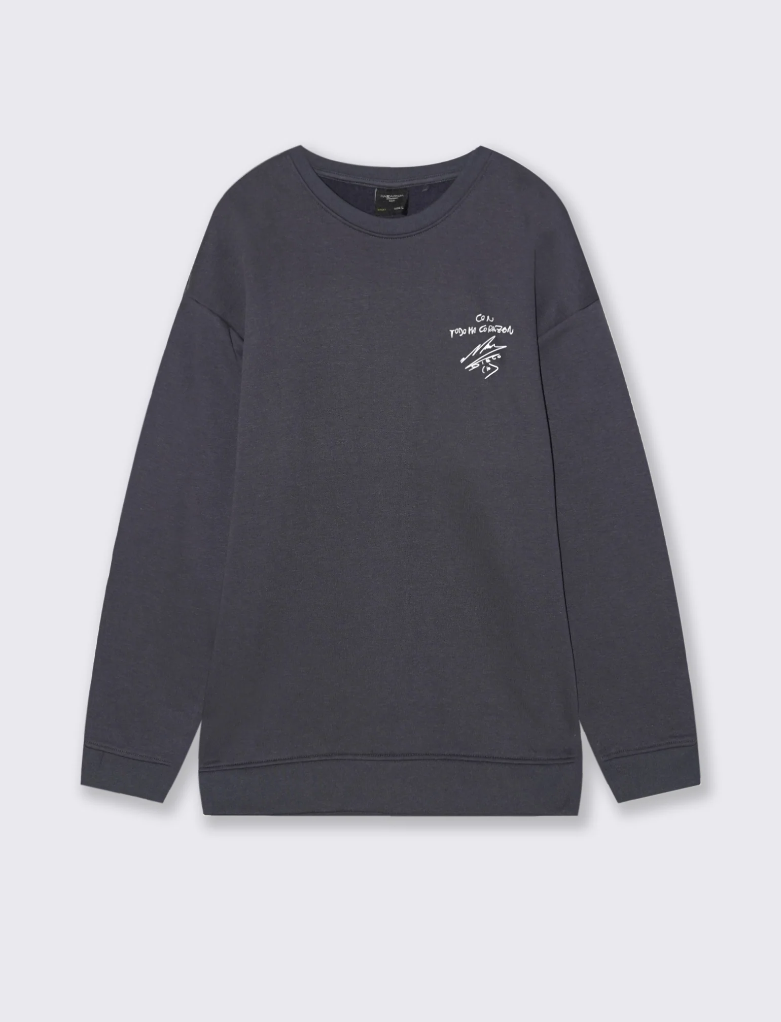 Felpa girocollo in misto cotone garzato relaxed fit. - Avion - Image 2