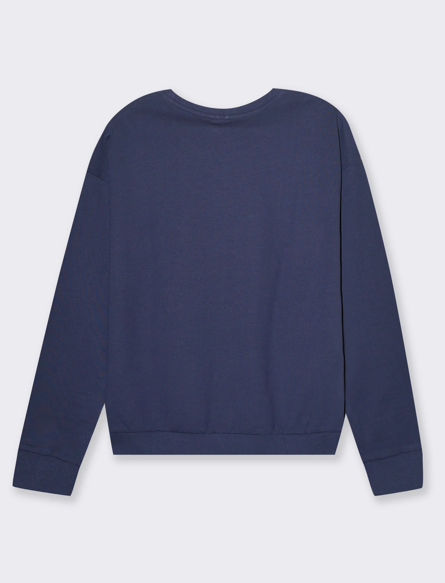 Felpa girocollo manica lunga con applicazioni da donna - Blu - Image 2