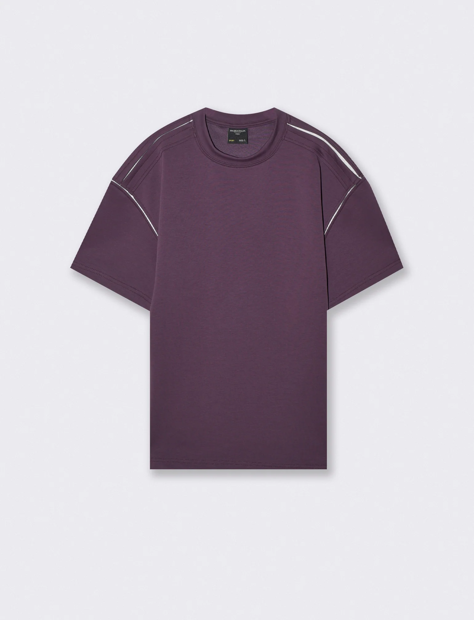 Felpa manica corta interlock misto cotone - Viola