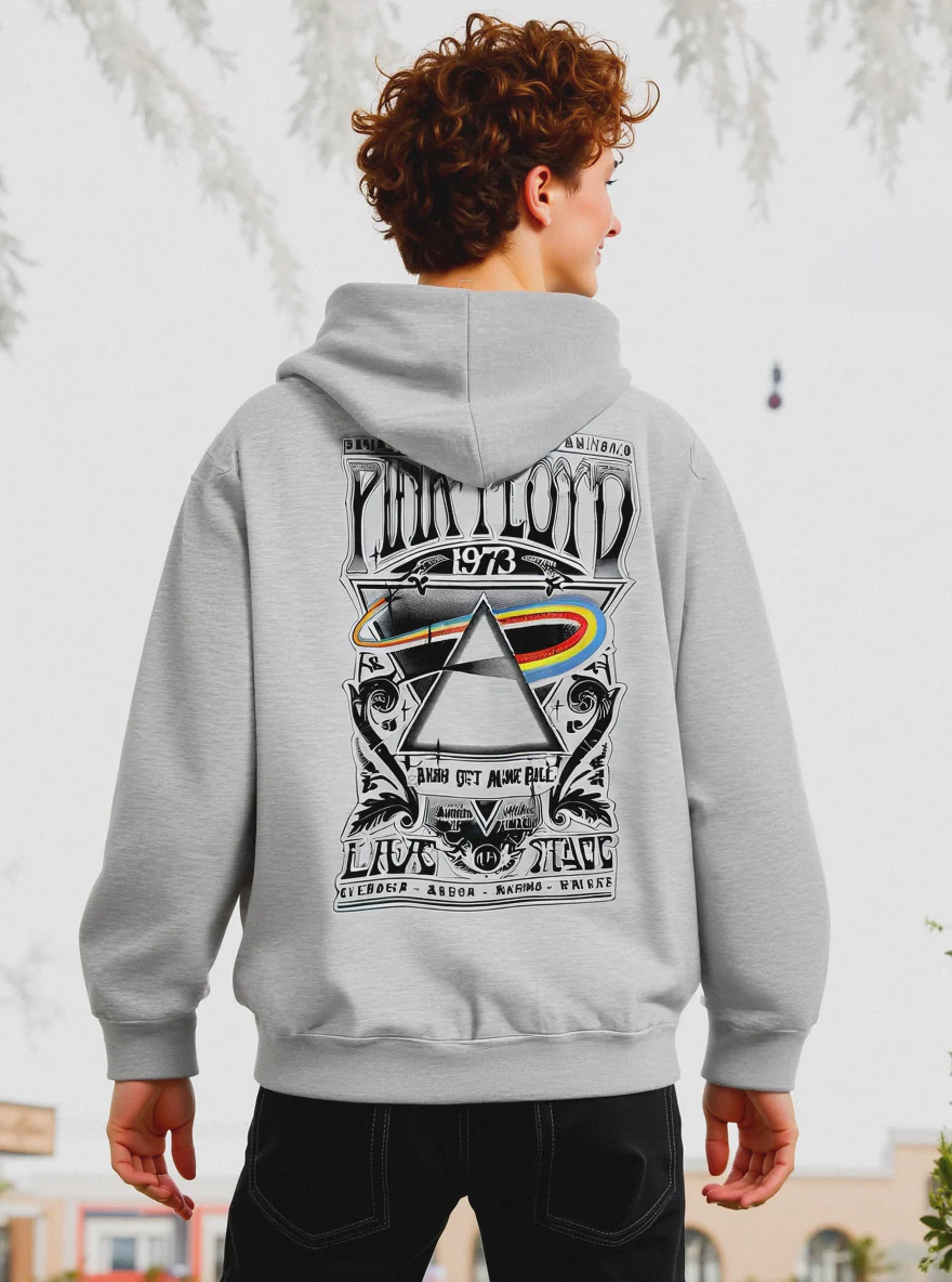 FELPA STAMPA PINK FLOYD - Grigio mel. - Image 4