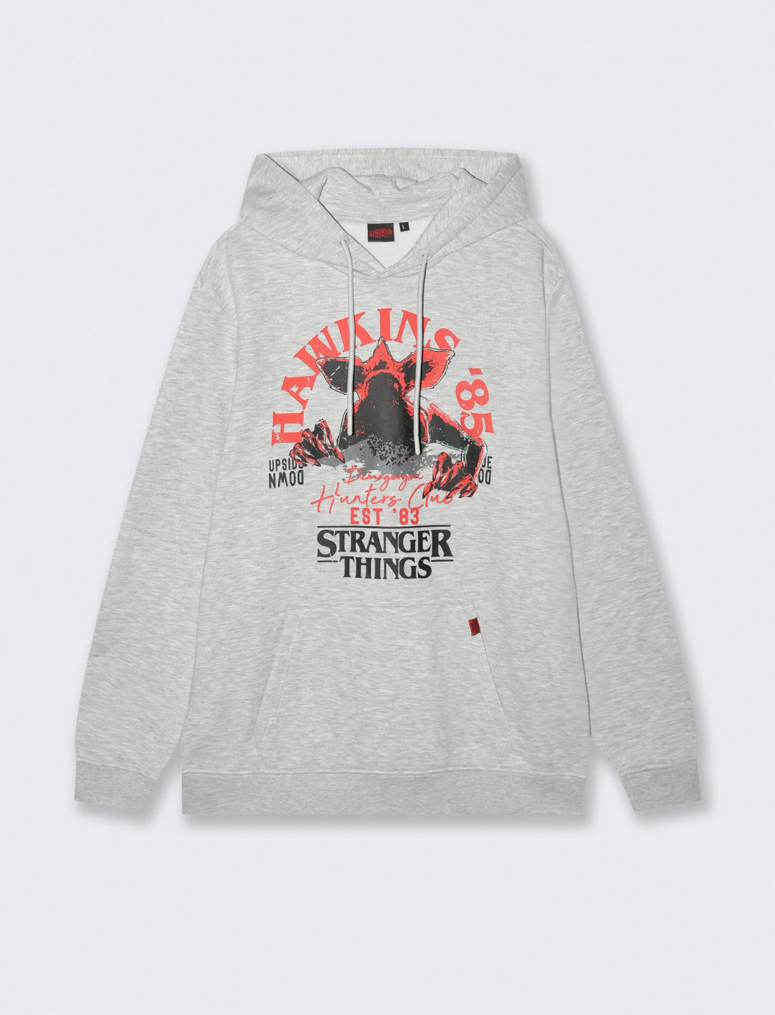 FELPA STAMPA STRANGER THINGS - Grigio mel.