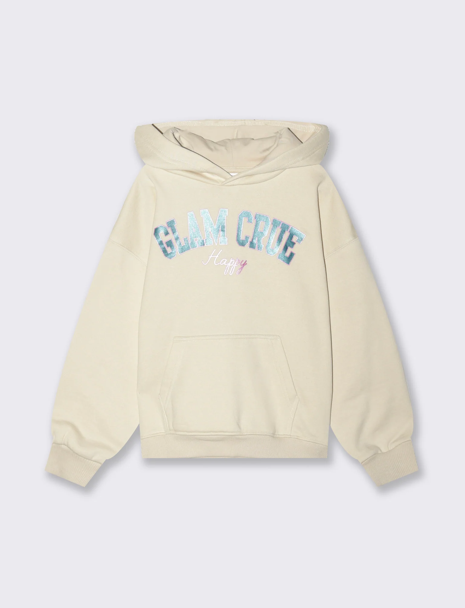 Felpa tascone da bambina - Beige - Image 3