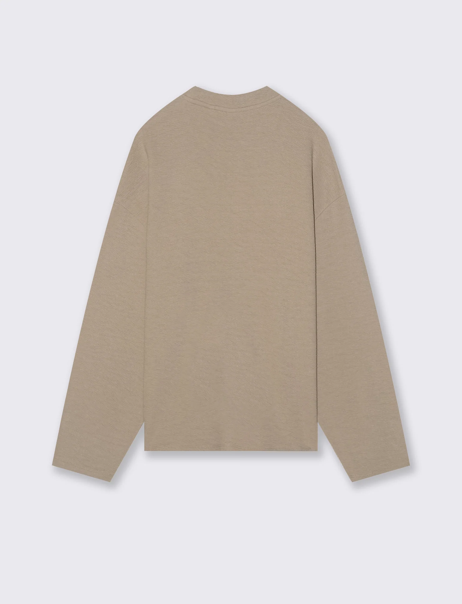 FELPA TESSUTO GOFFRATO RELAXED FIT - Beige - Image 2