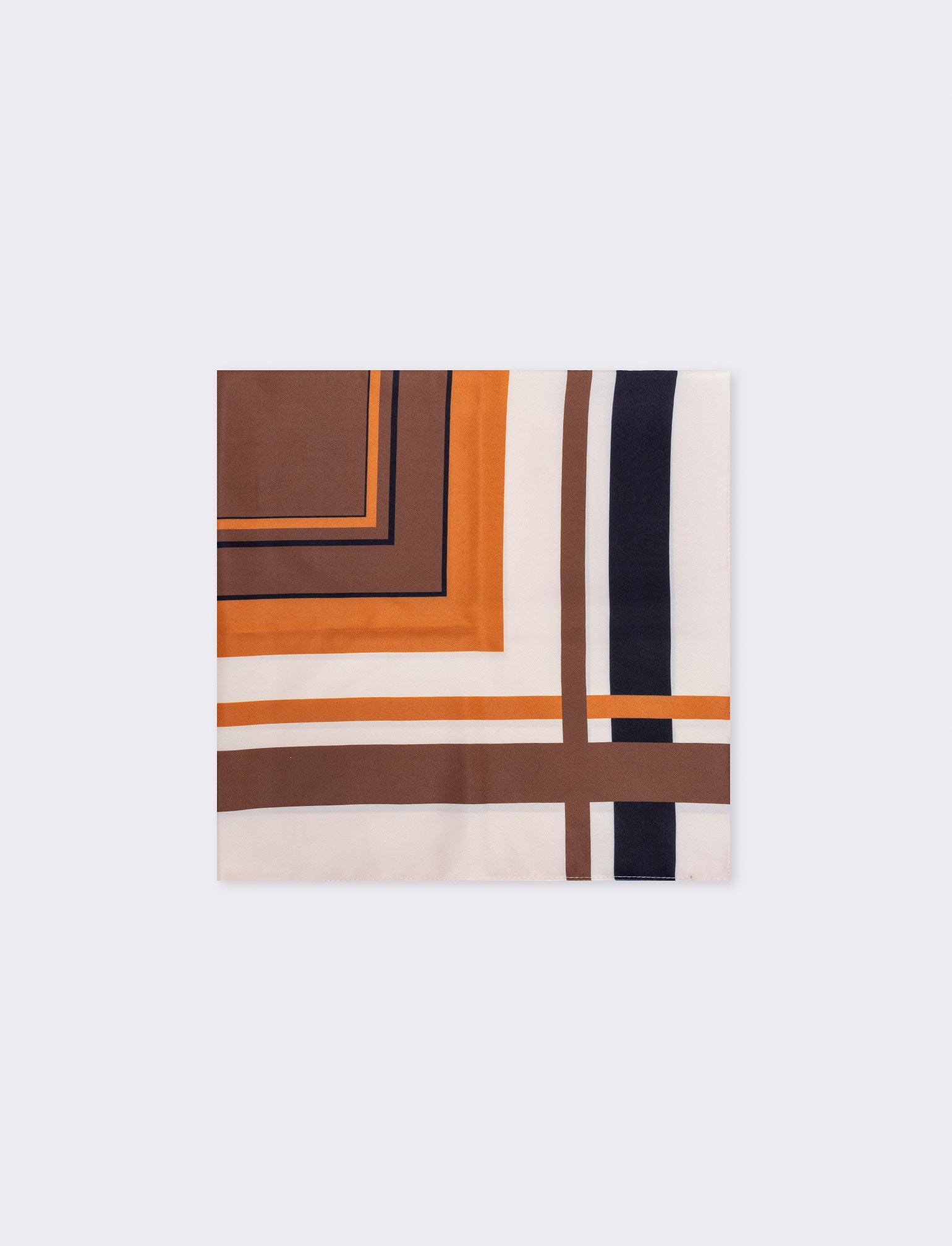 Foulard 70x70 con stampe geometriche - Arancio - Image 2