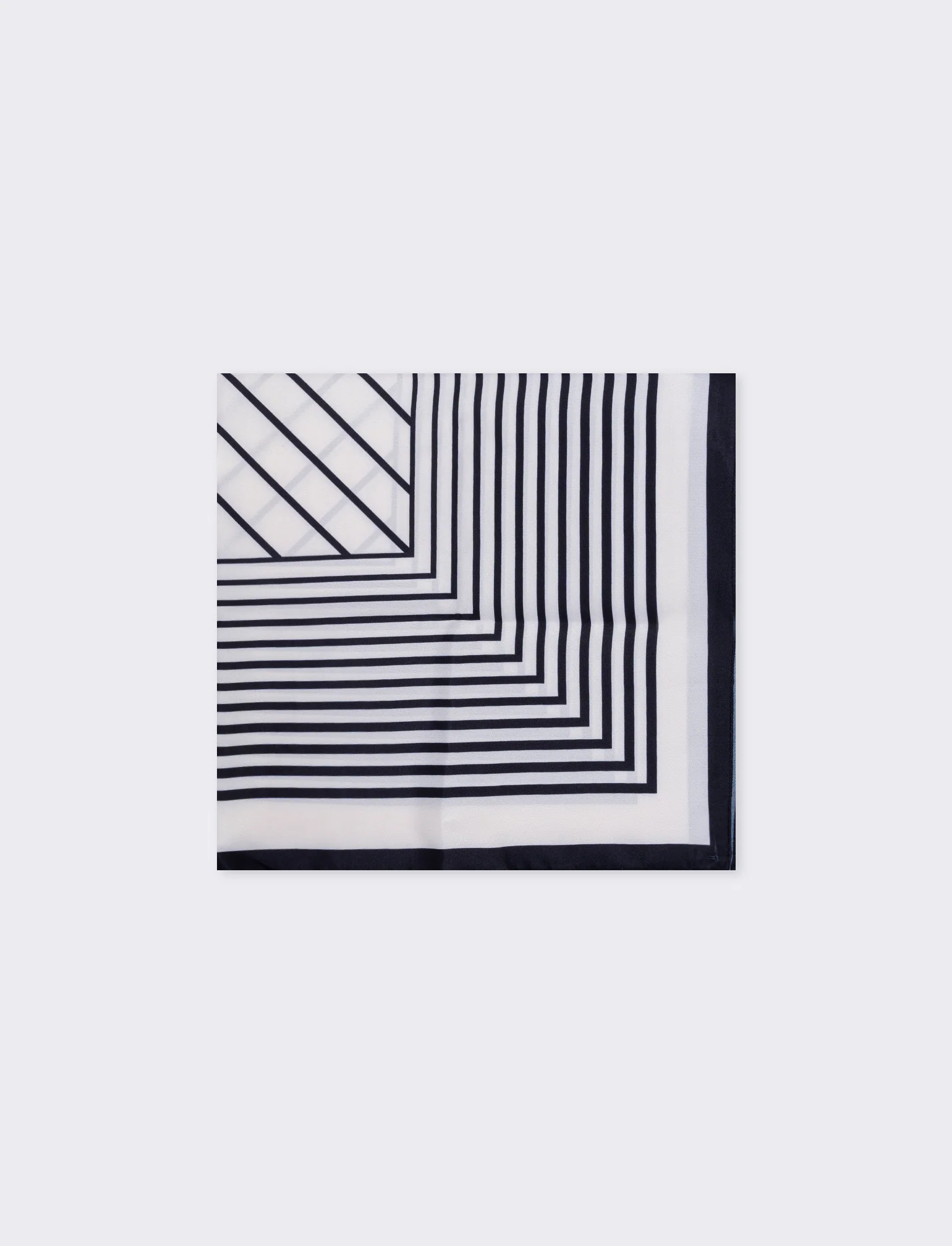 Foulard 70x70 con stampe geometriche - Bianco - Image 2