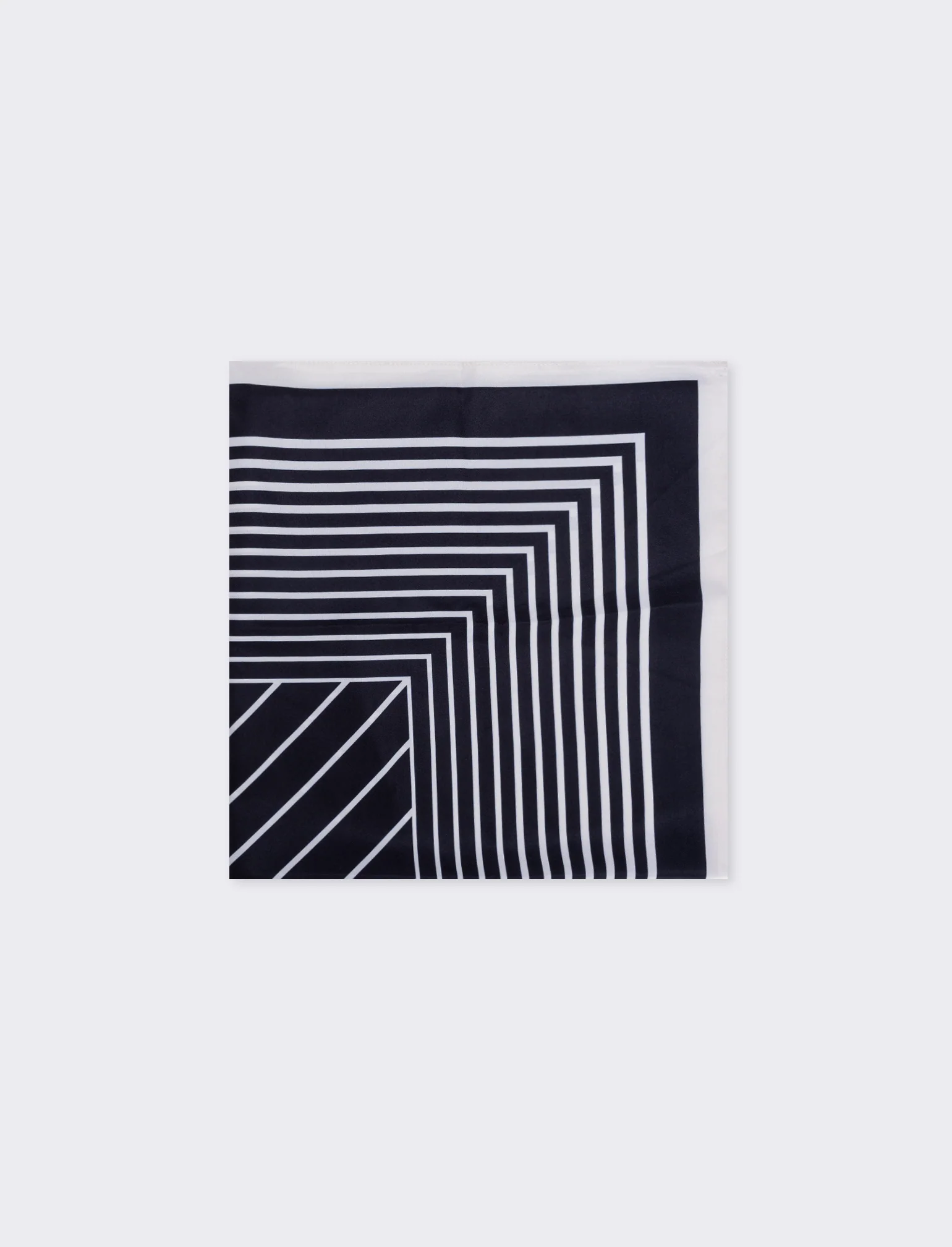 Foulard 70x70 con stampe geometriche - Nero-bianco - Image 2