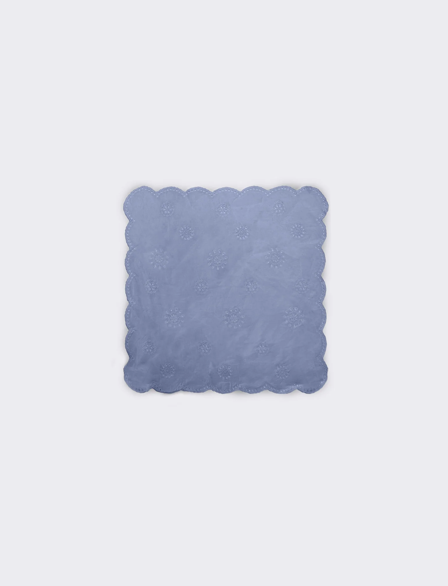 Foulard bambina con pizzo sangallo - Azzurro - Image 2