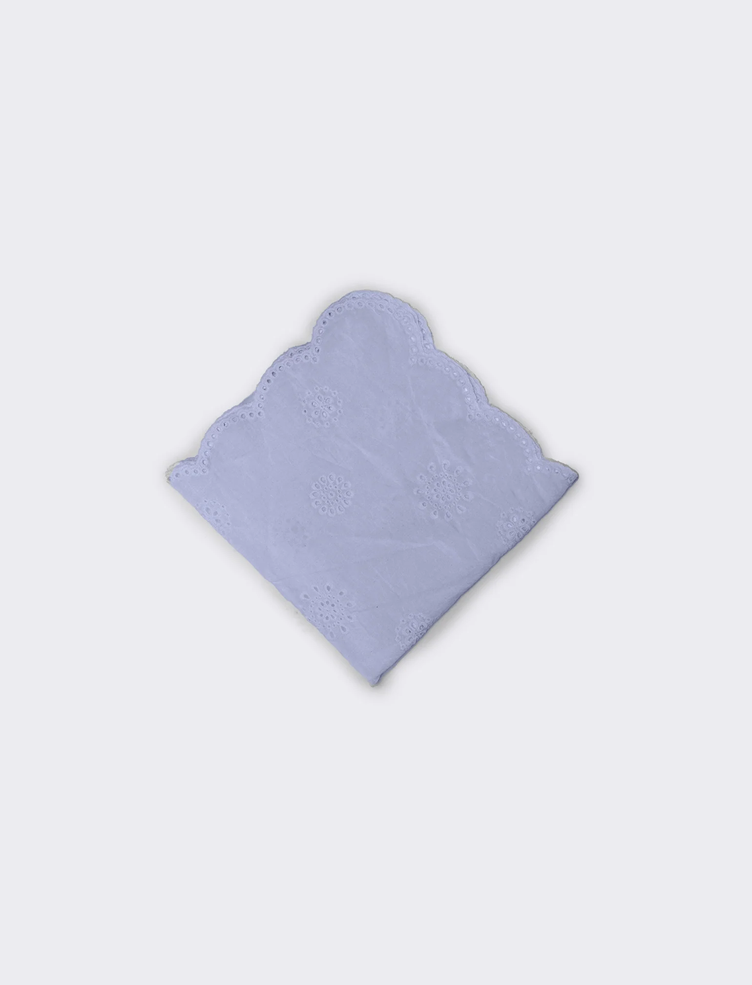 Foulard bambina con pizzo sangallo - Azzurro - Image 3