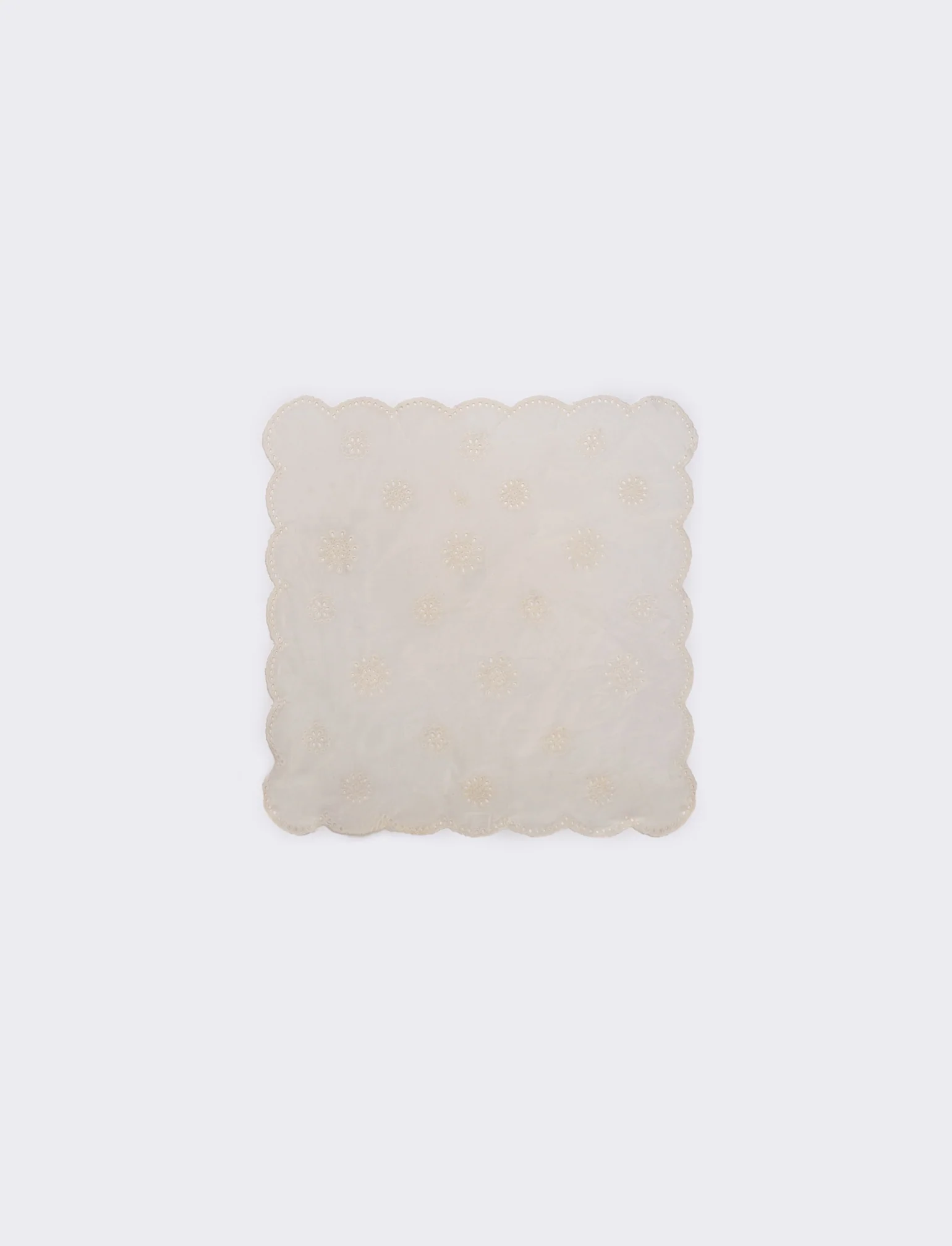 Foulard bambina con pizzo sangallo - Bianco