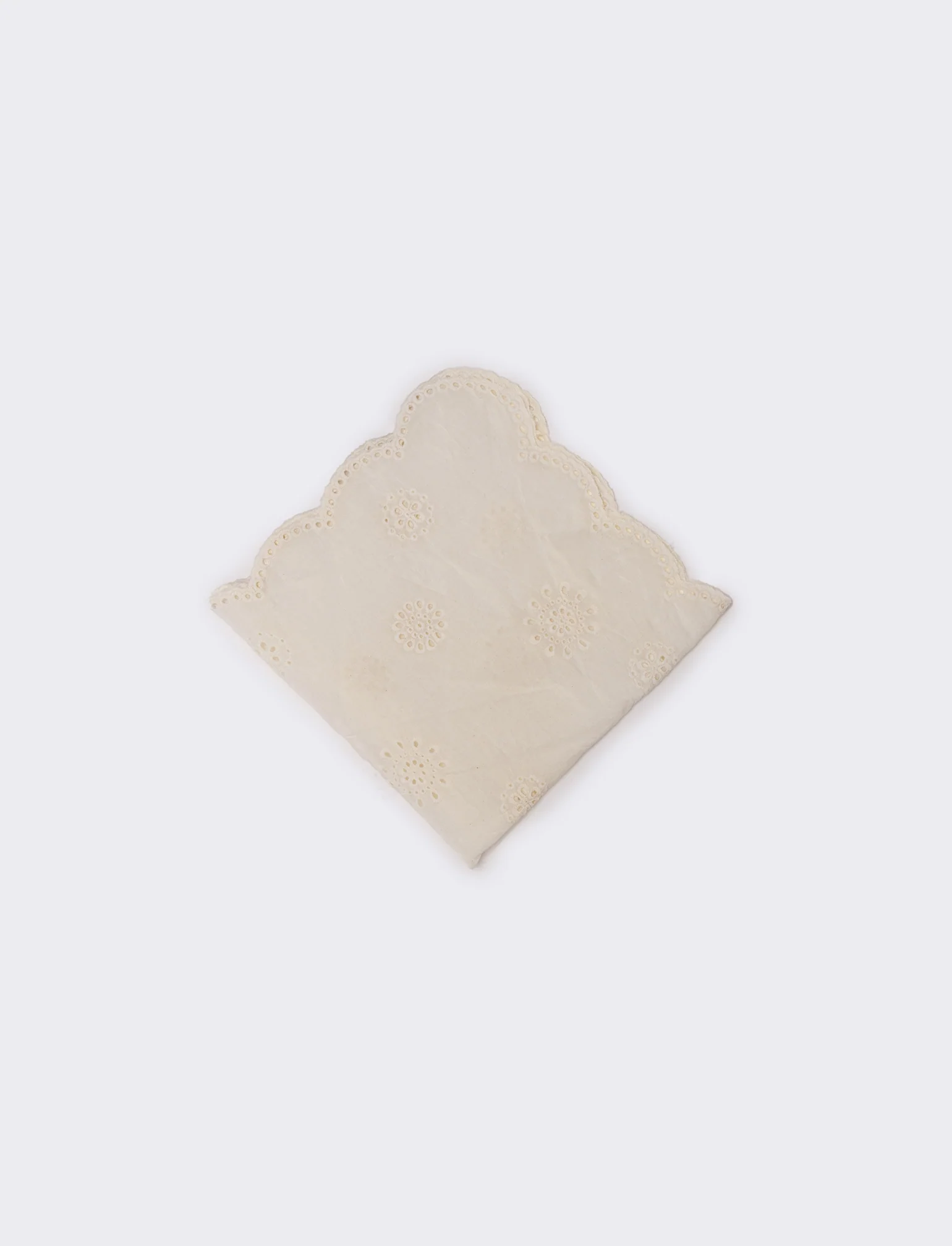 Foulard bambina con pizzo sangallo - Bianco - Image 2