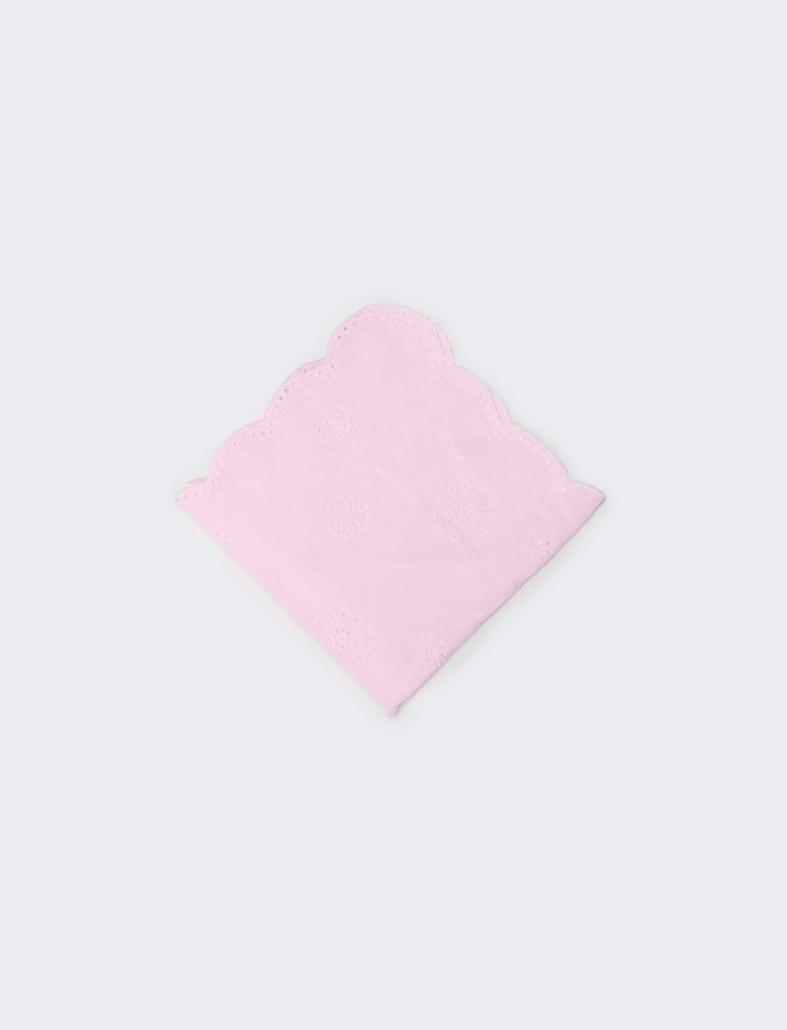 Foulard bambina con pizzo sangallo - Rosa