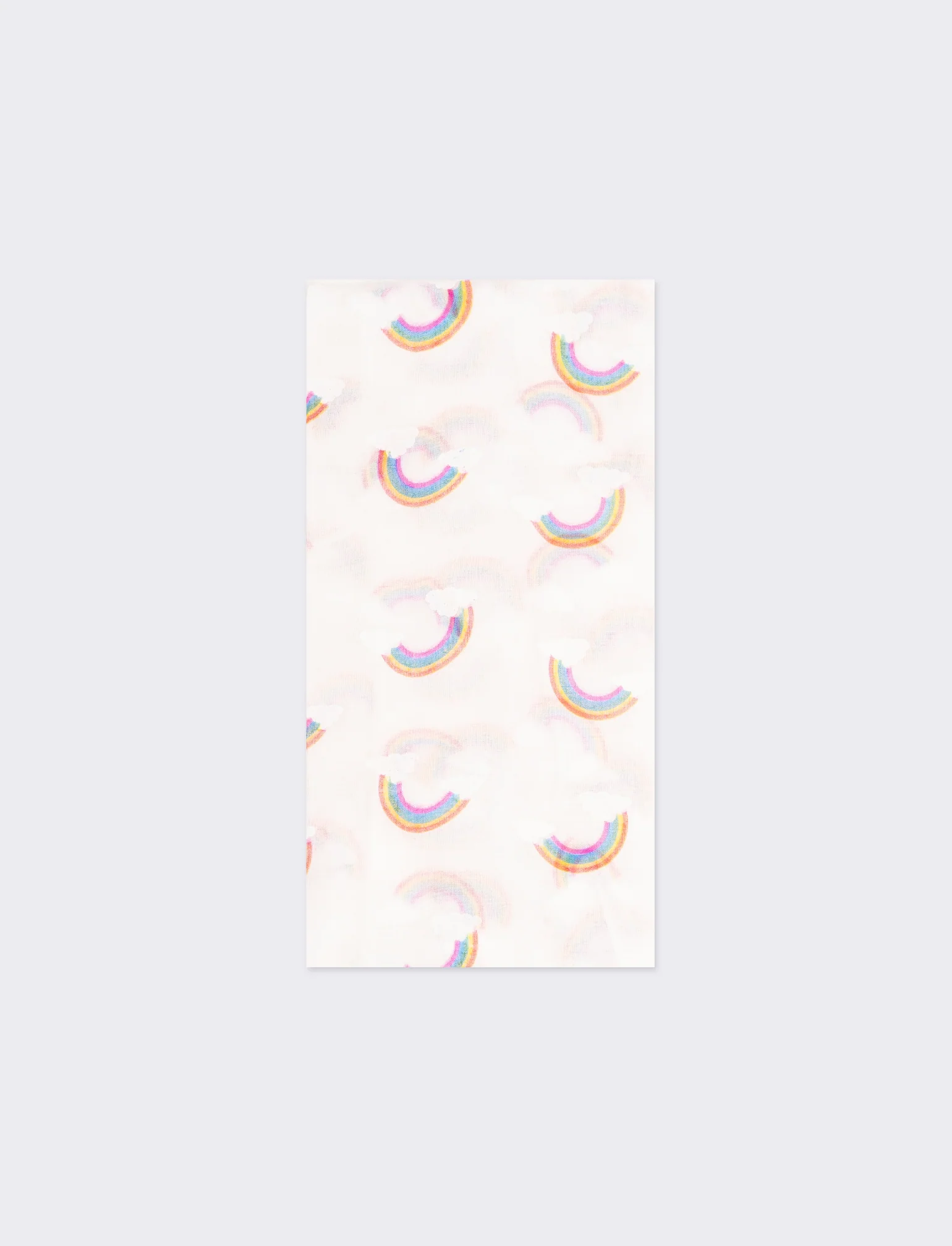 Foulard bambina stampa arcobaleno 50 x 180 cm - Bianco - Image 2